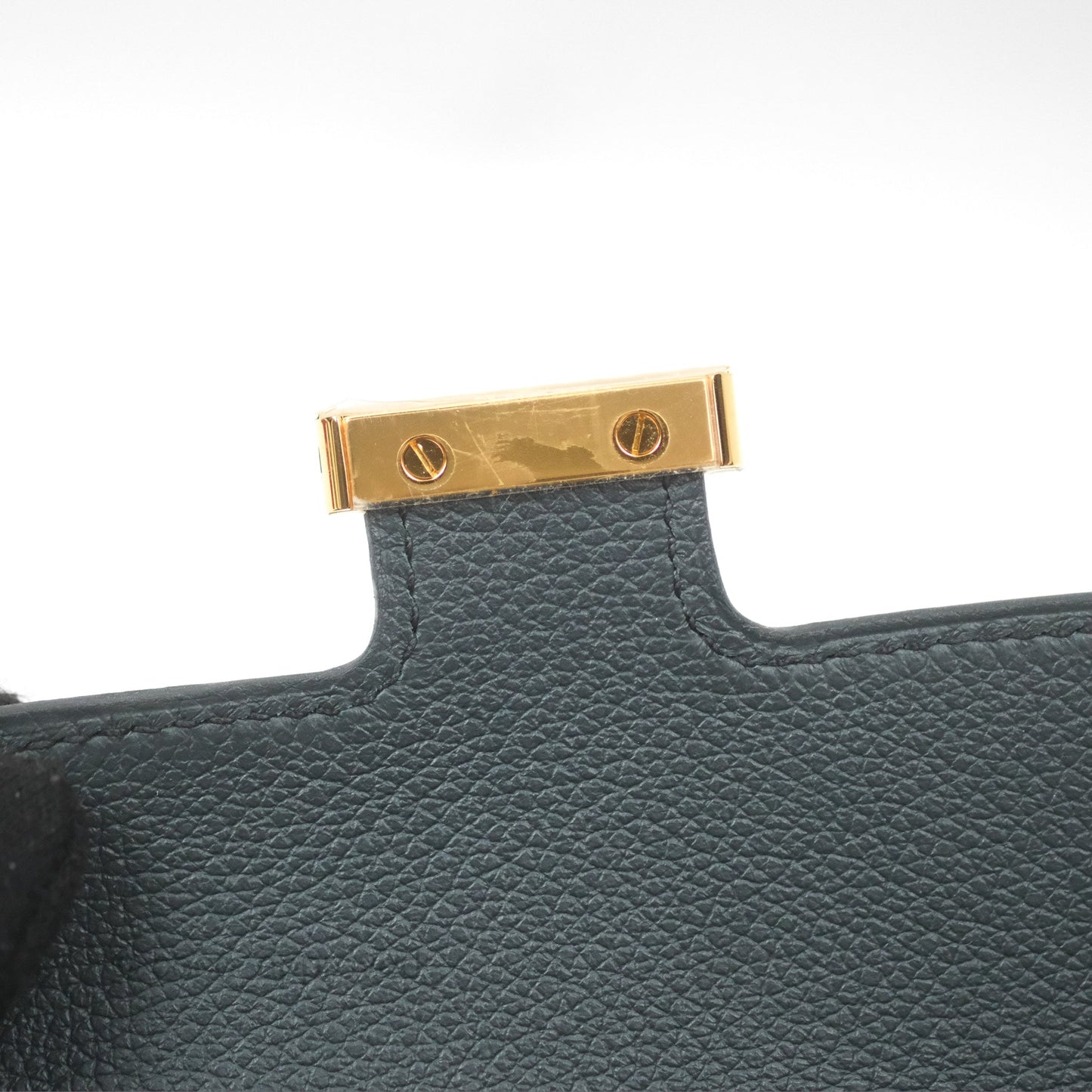 Hermès Constance Slim Wallet Vert Rousseau / Mauve Pale Evercolor Gold Hardware
