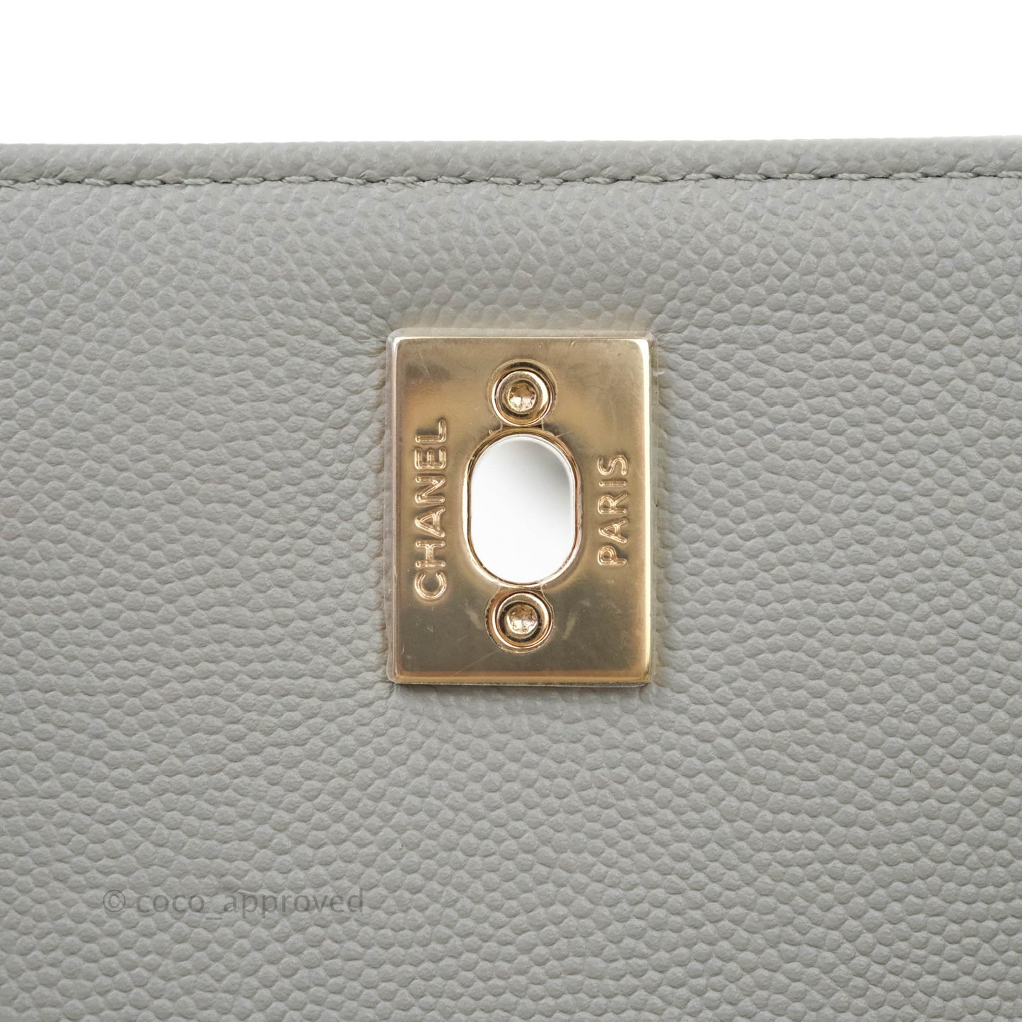 Chanel Quilted Small Business Affinity Flap Grey Caviar Gold Hardware