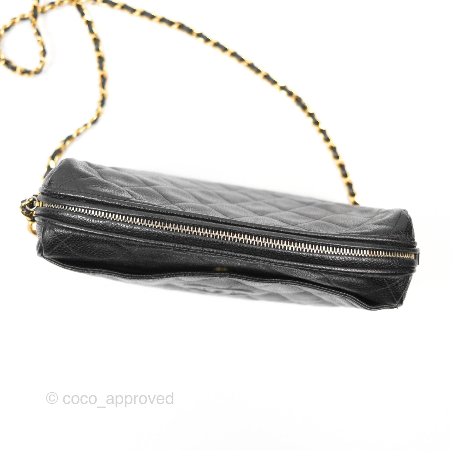 Chanel Vintage Camera Bag Black Caviar Gold Hardware