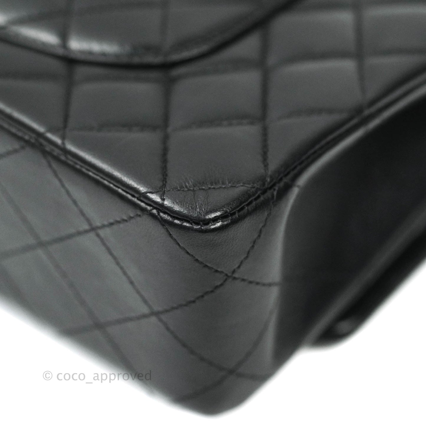 Chanel Classic M/L Black Lambskin Gold Hardware