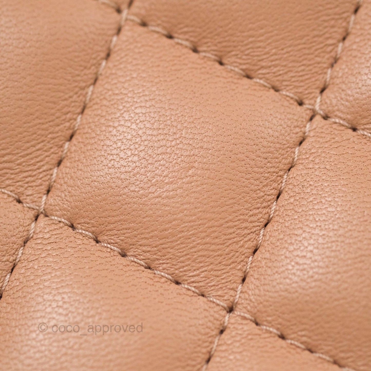 Chanel Quilted Mini Rectangular Flap Beige Lambskin Gold Hardware