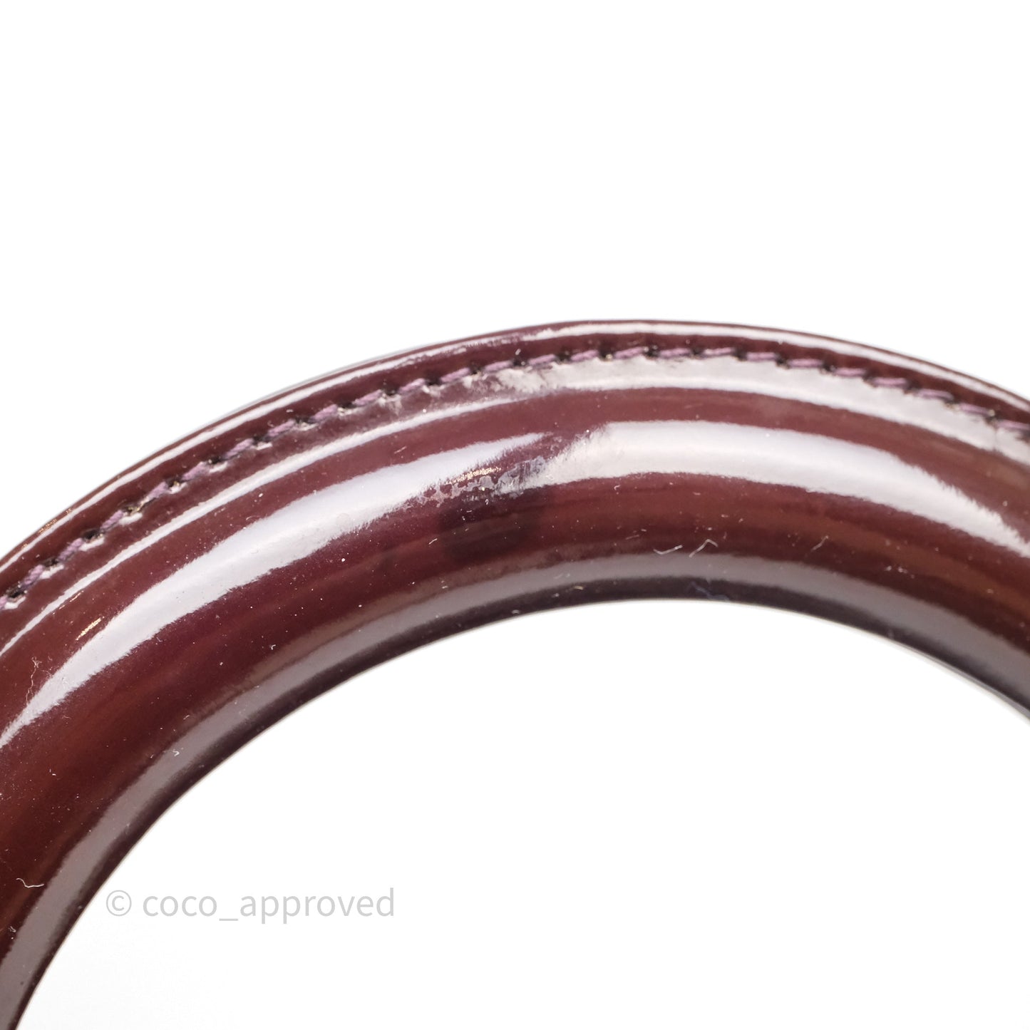 Christian Dior Medium Lady Dior Burgundy Patent Silver Hardware