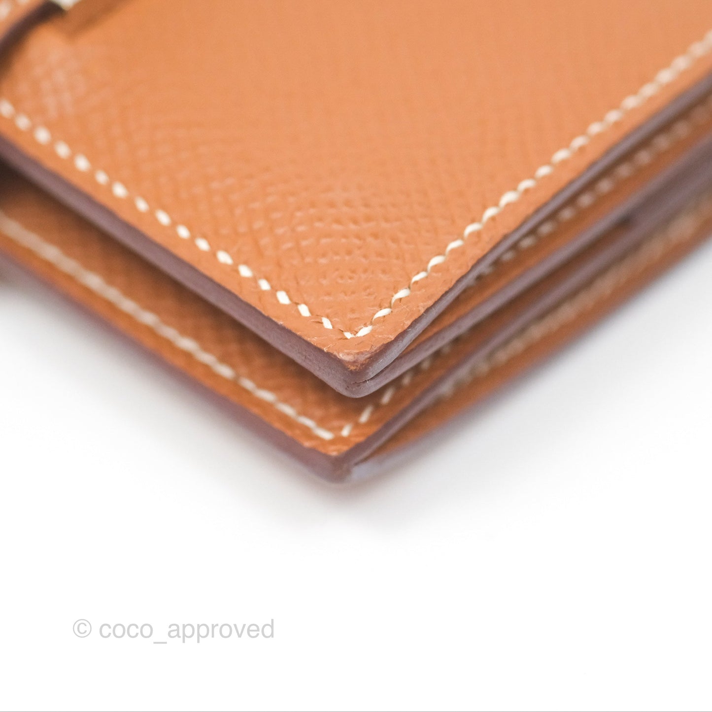 Hermes Bearn Mini Wallet Gold Epsom Palladium Hardware