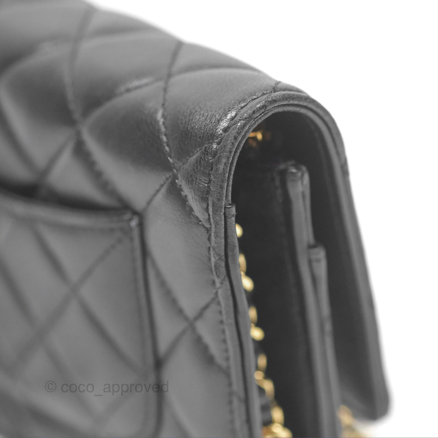 Chanel Quilted Classic WOC Black Lambskin Gold Hardware