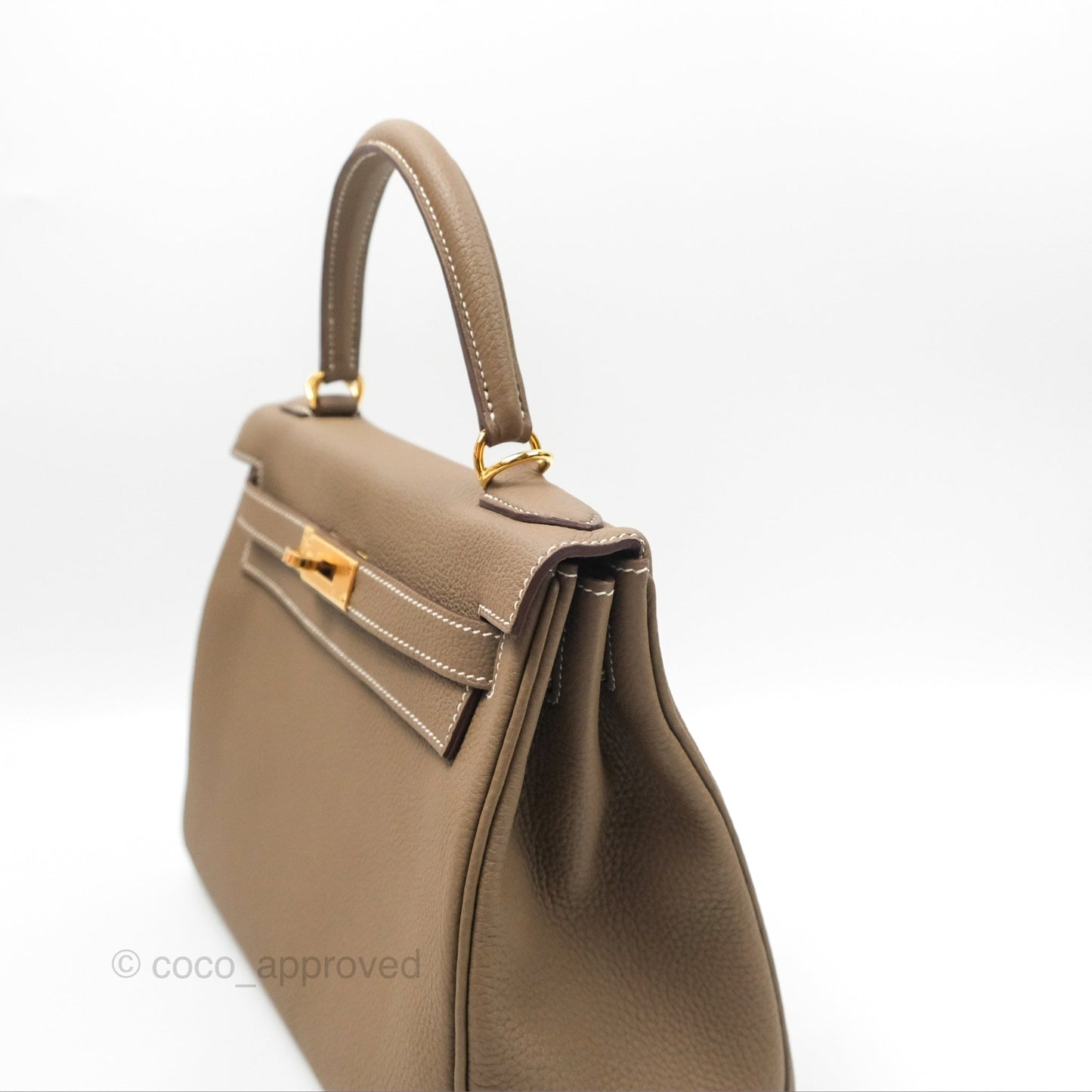 Hermès Kelly 28 Retourne Etoupe Togo Gold Hardware