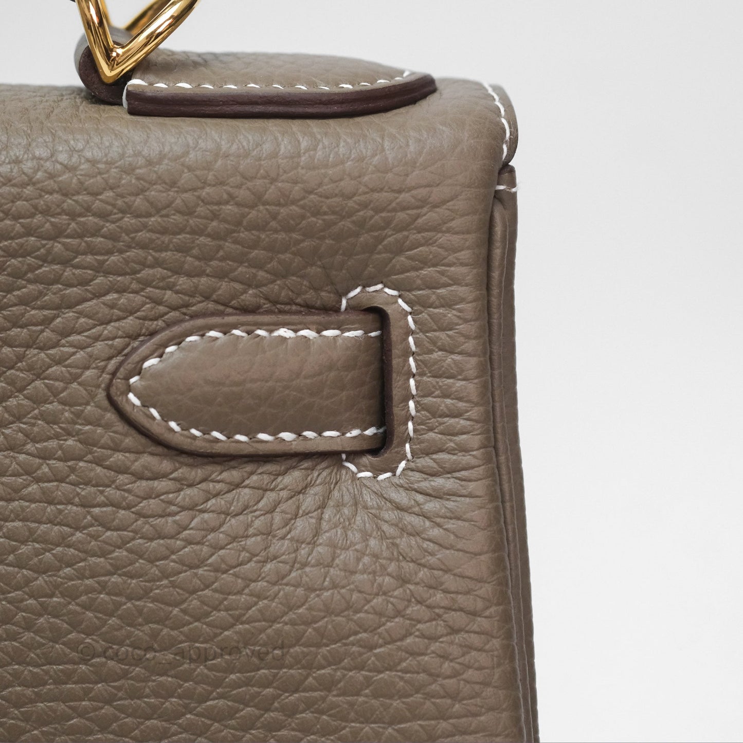 Hermès Kelly II 28 Retourne Etoupe 18 Clemence Gold Hardware