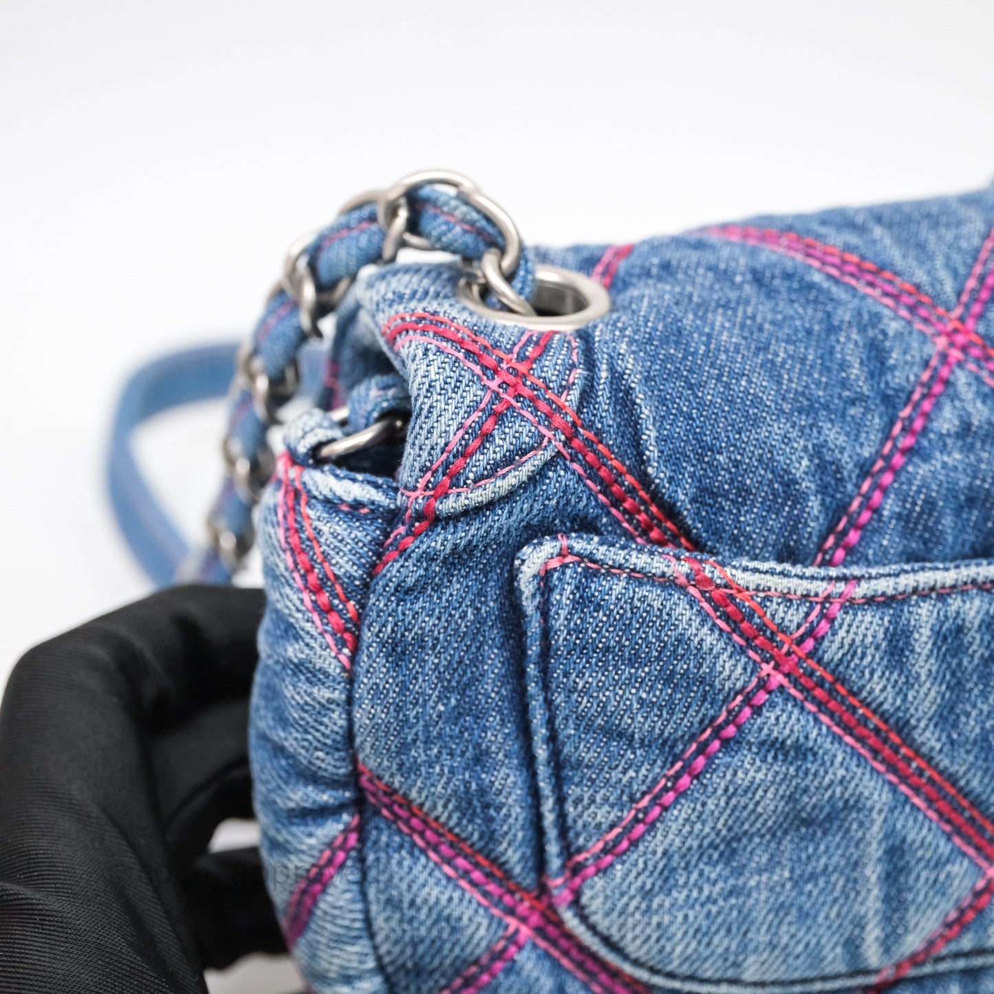 Chanel Coco Beach Flap Bag Denim Silver Hardware