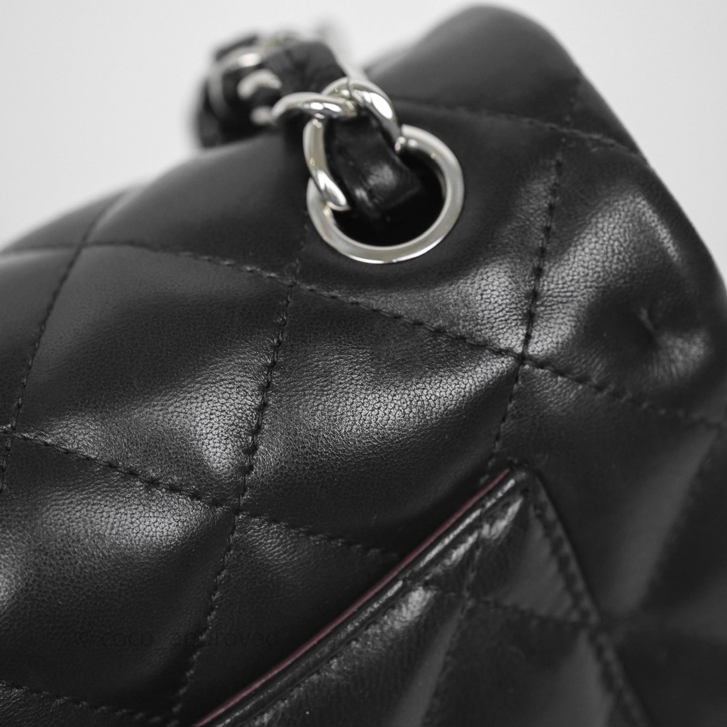 Chanel Jumbo Double Flap Black Lambskin Silver Hardware⁣⁣