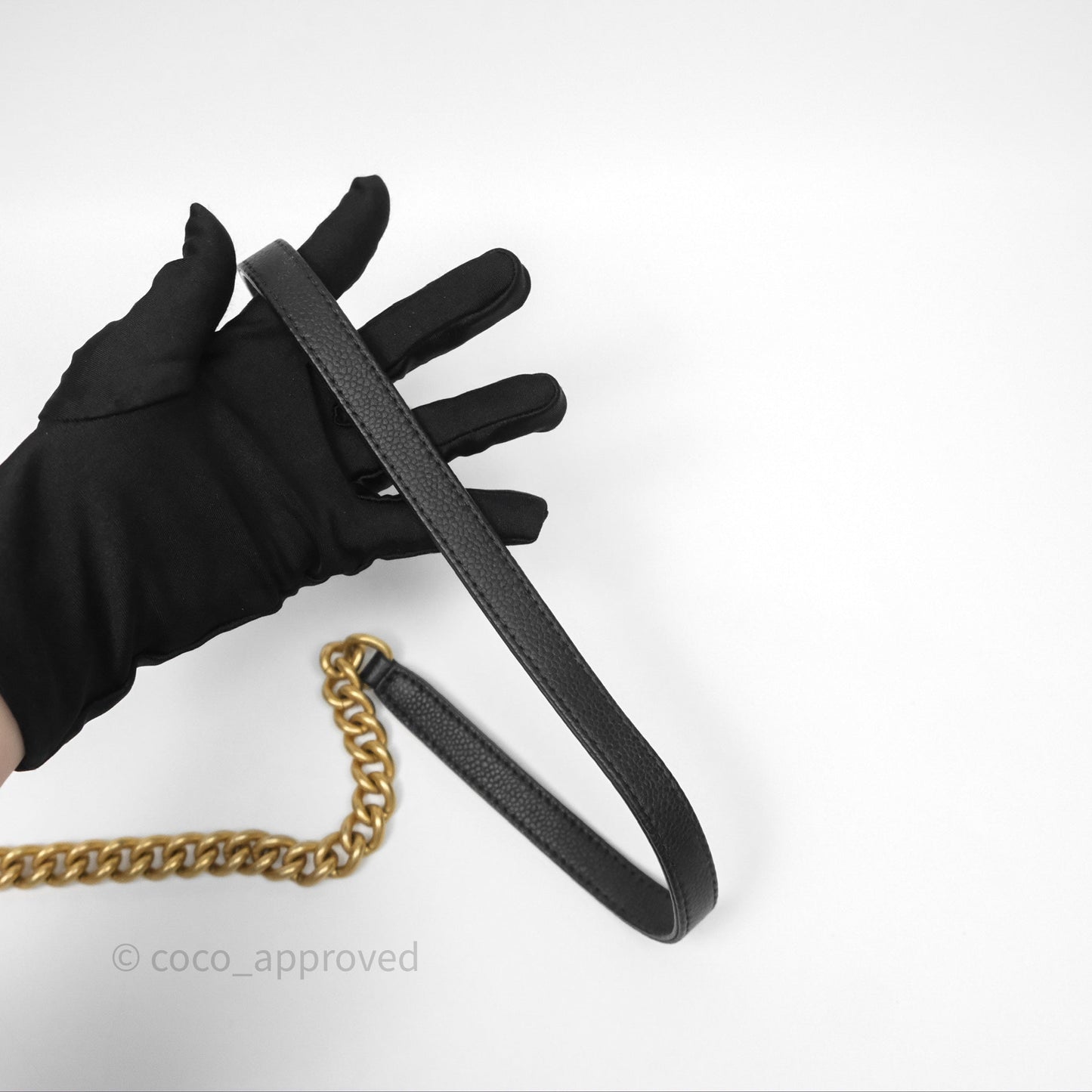 Chanel Small Chic Affinity Grained Calfskin Black Aged Gold Hardware
