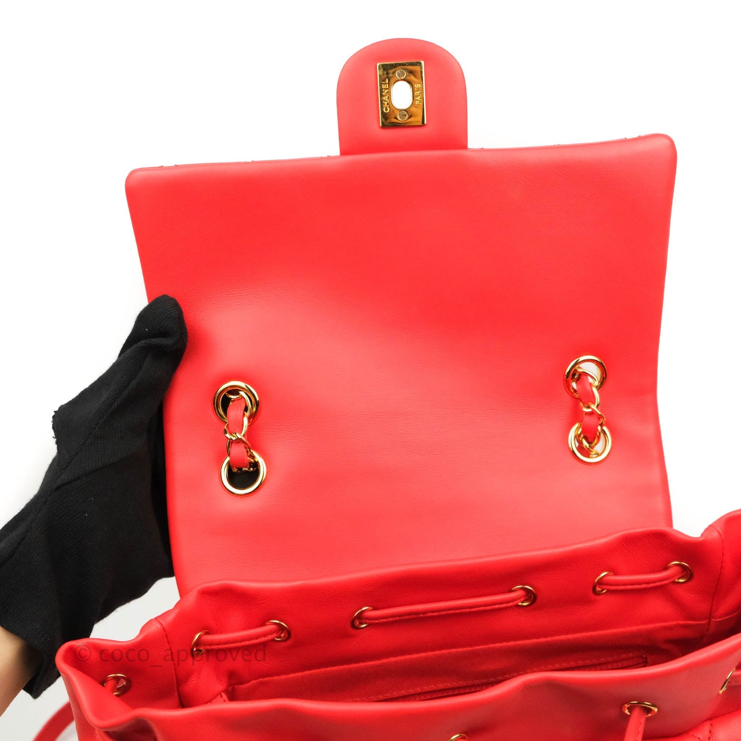 Chanel Quilted Urban Spirit Backpack Red Calfskin Gold Hardware