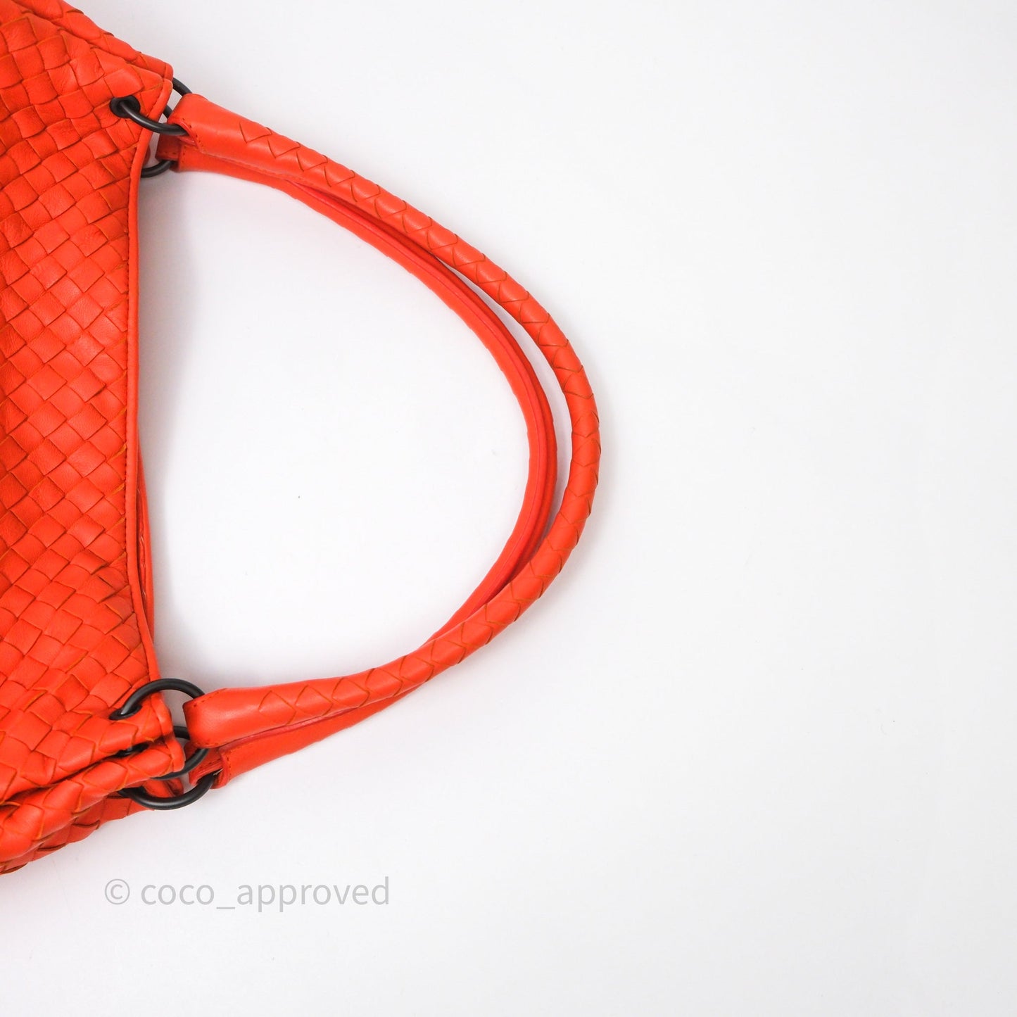 Bottega Veneta Nappa Intrecciato Parachute Tote Bag Orange