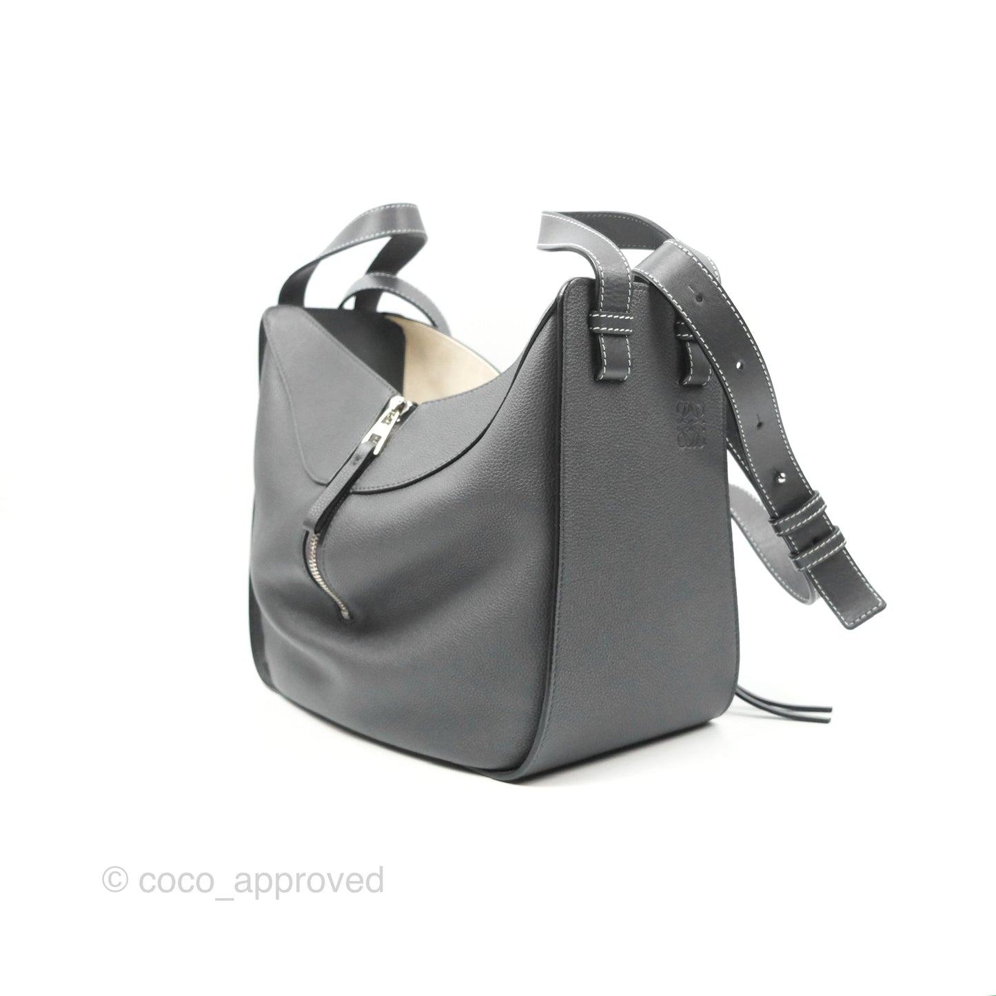 Loewe Hammock Small Asphalt Grey Shoulder Bag