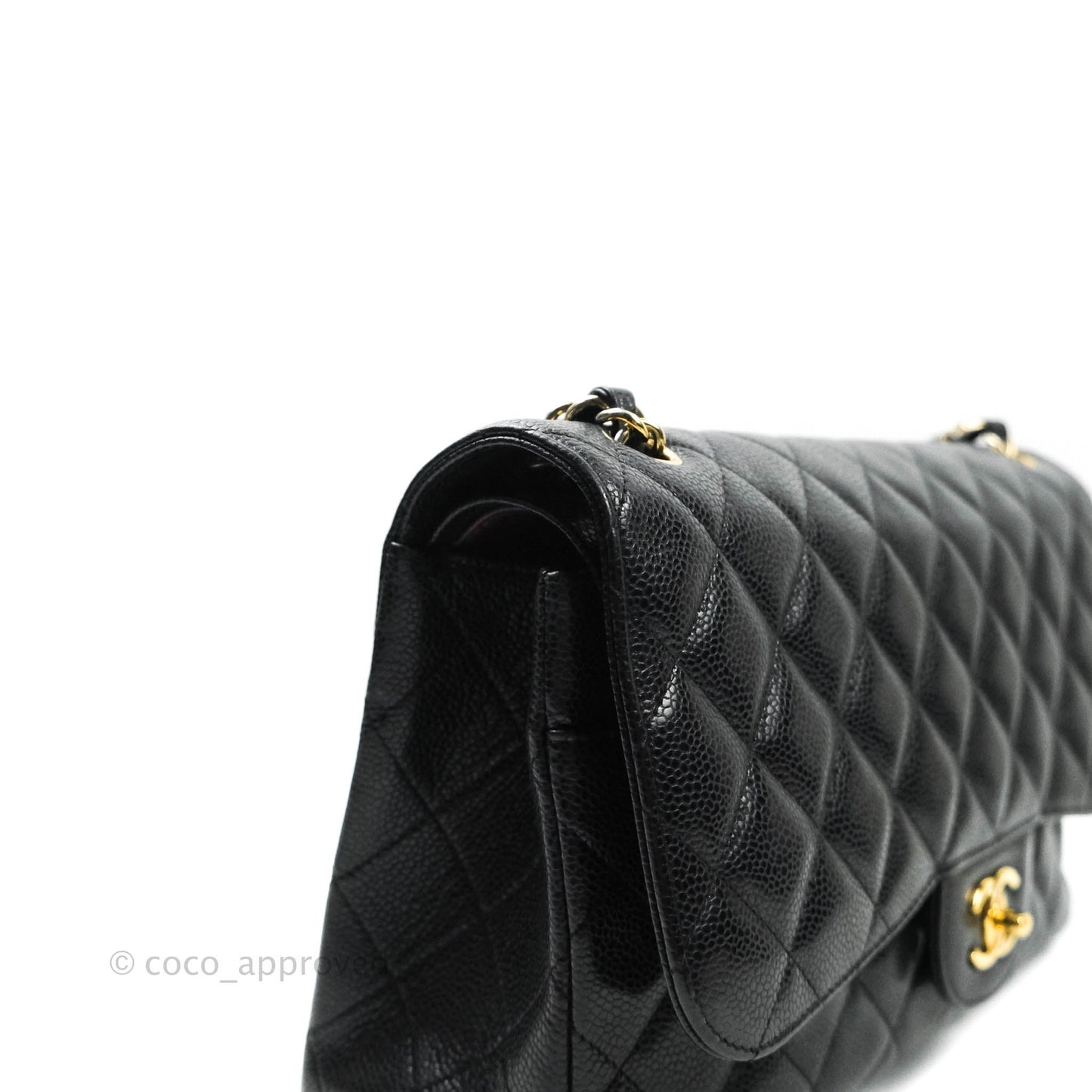 Chanel Jumbo Double Flap Black Caviar Gold Hardware⁣⁣