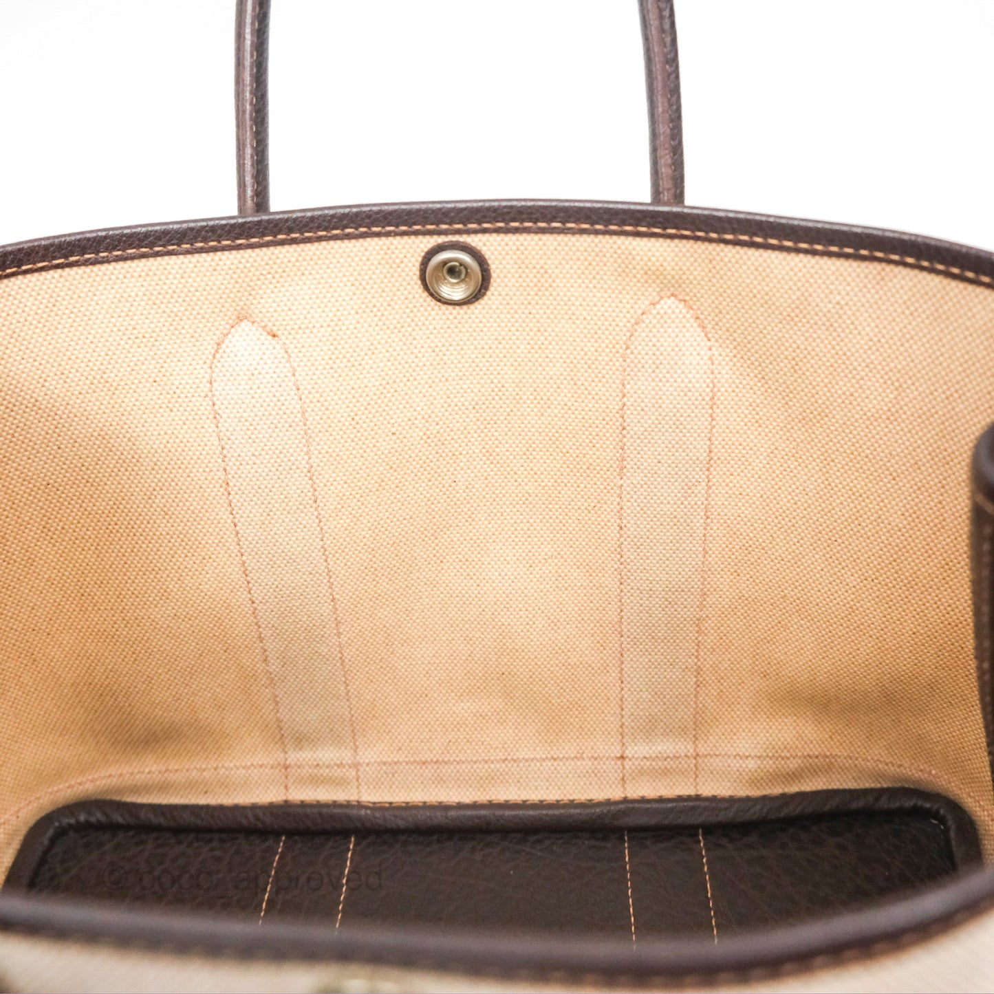 Hermès Garden Party 30 Canvas Brown/ Natural