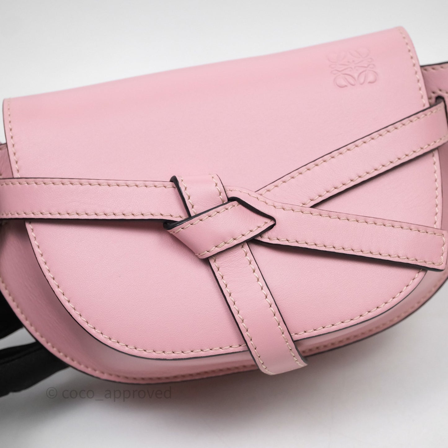 Loewe Mini Gate Belt Bag in Soft Calfskin Pink