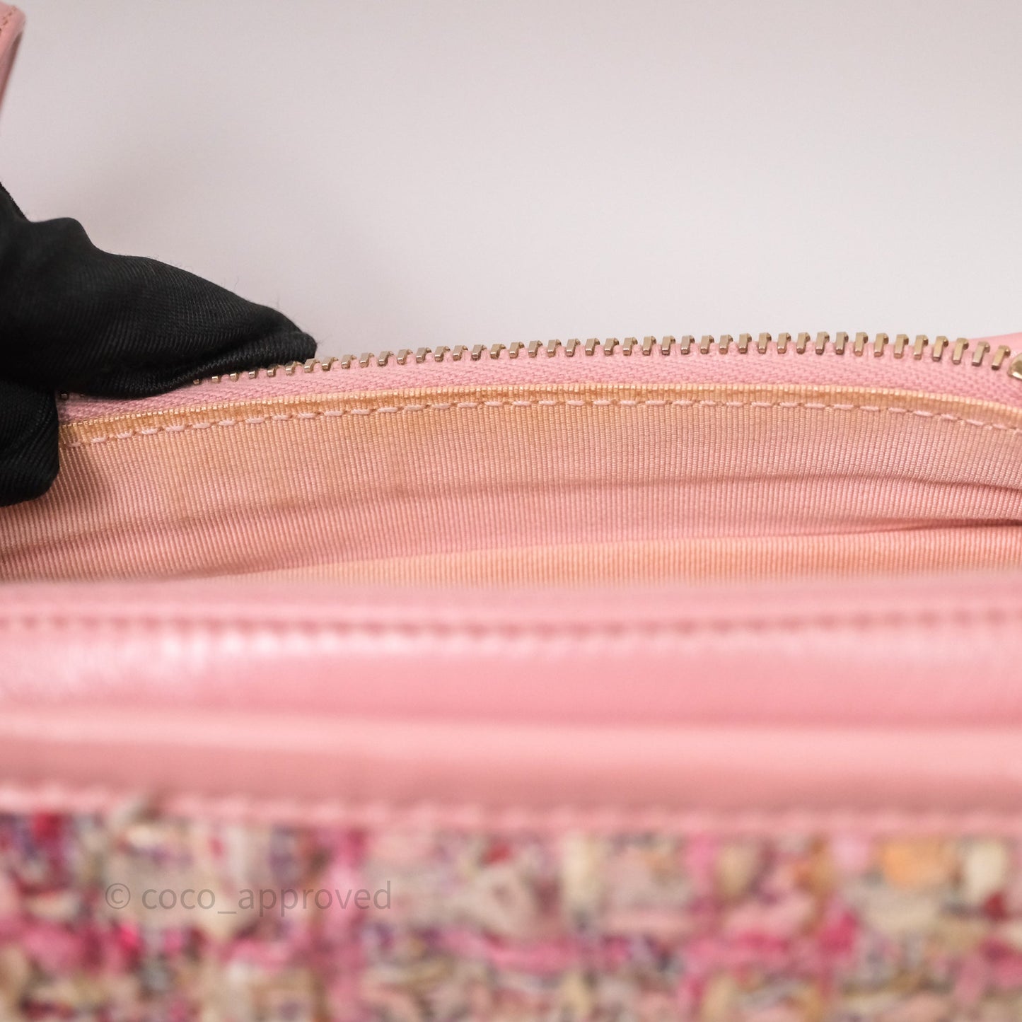 Chanel Small Gabrielle Hobo Quilted Pink Tweed Aged Calfskin