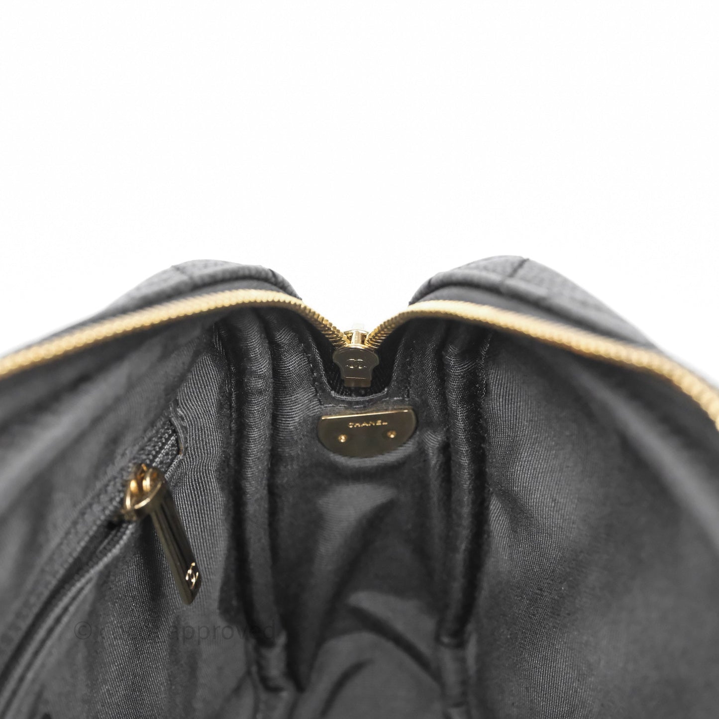 Chanel Camera Bag Black Matte Caviar Gold Hardware
