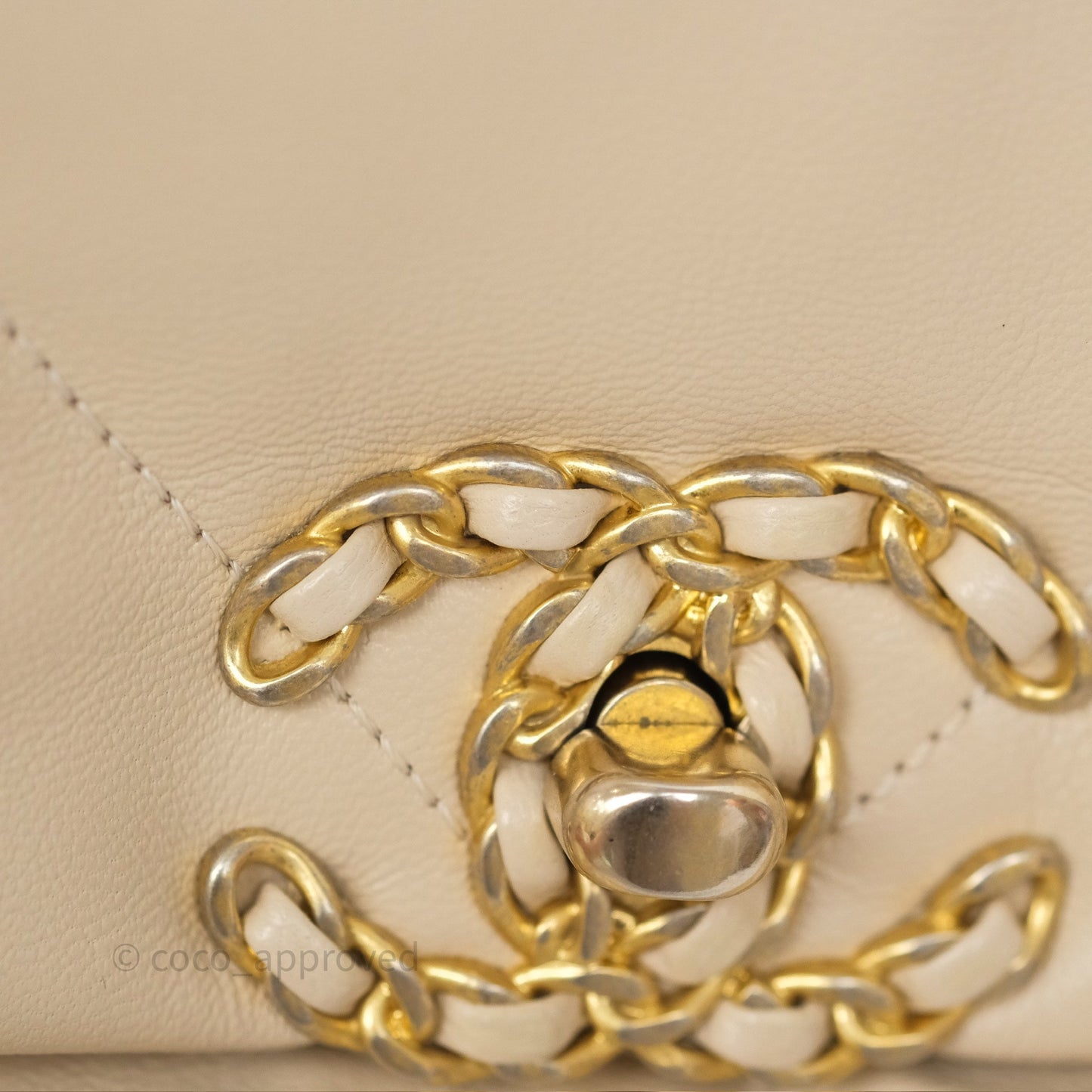 Chanel 19 Small Light Beige Mixed Hardware