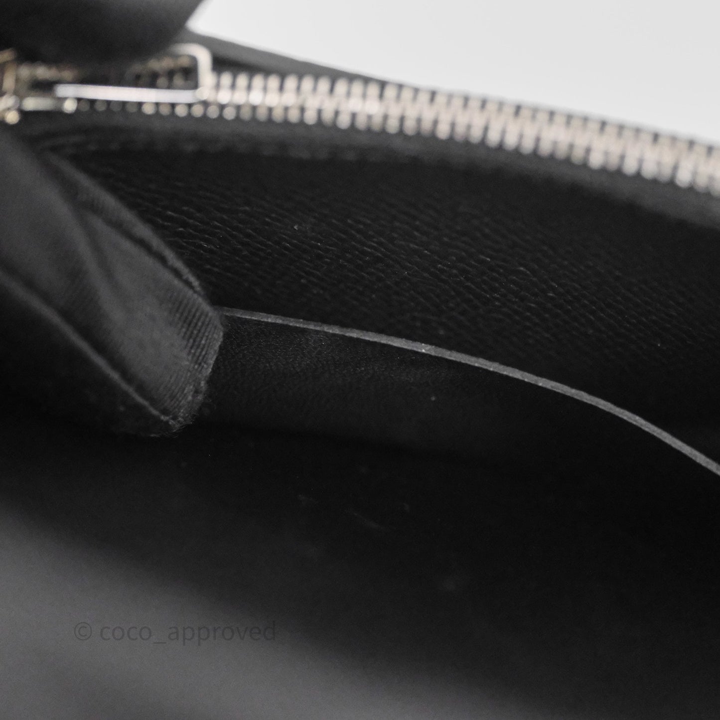 Hermès Constance Slim Wallet Noir 89 Epsom Palladium Hardware