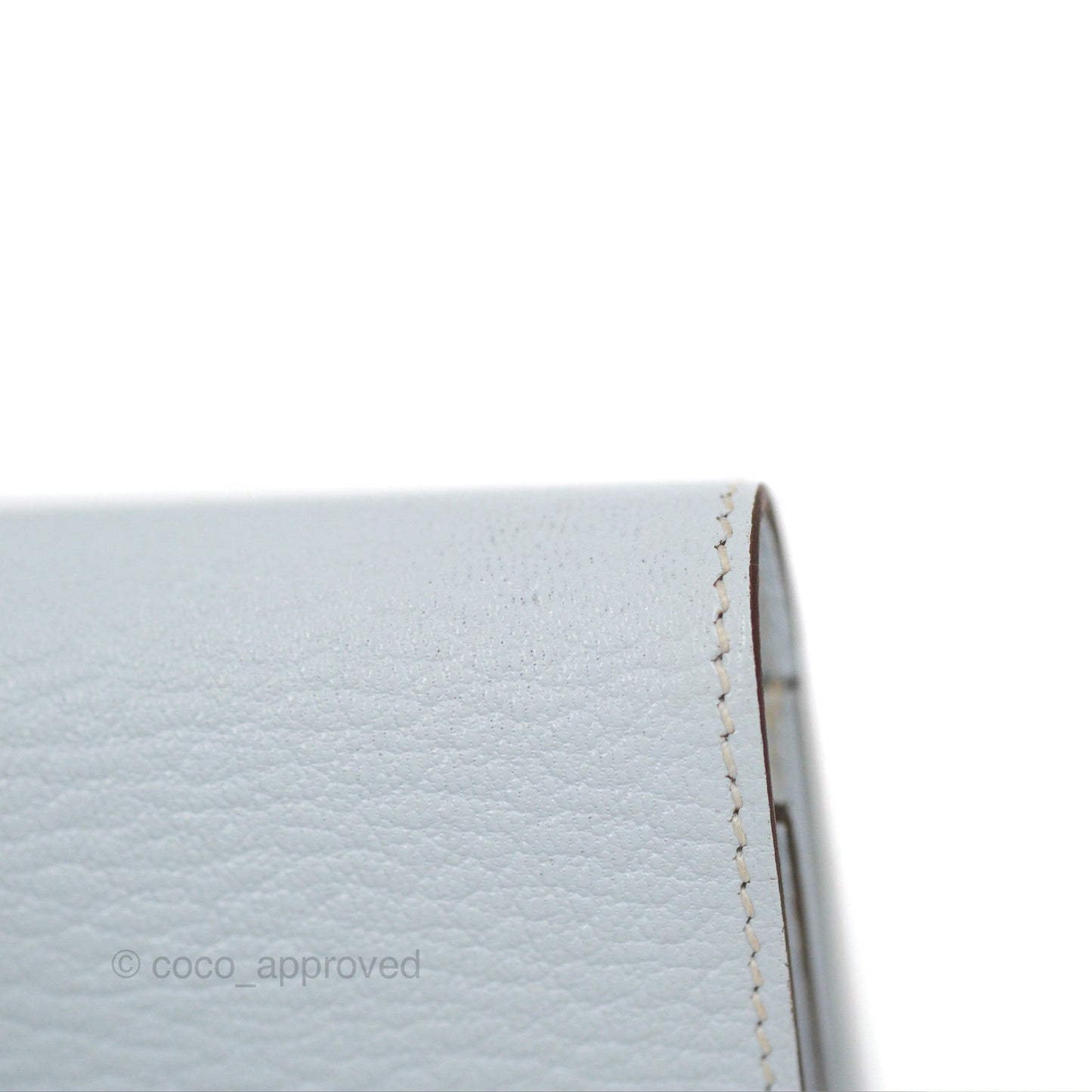 Hermès Roulis Slim Wallet Bleu Brume Chevre Mysore Palladium Hardware