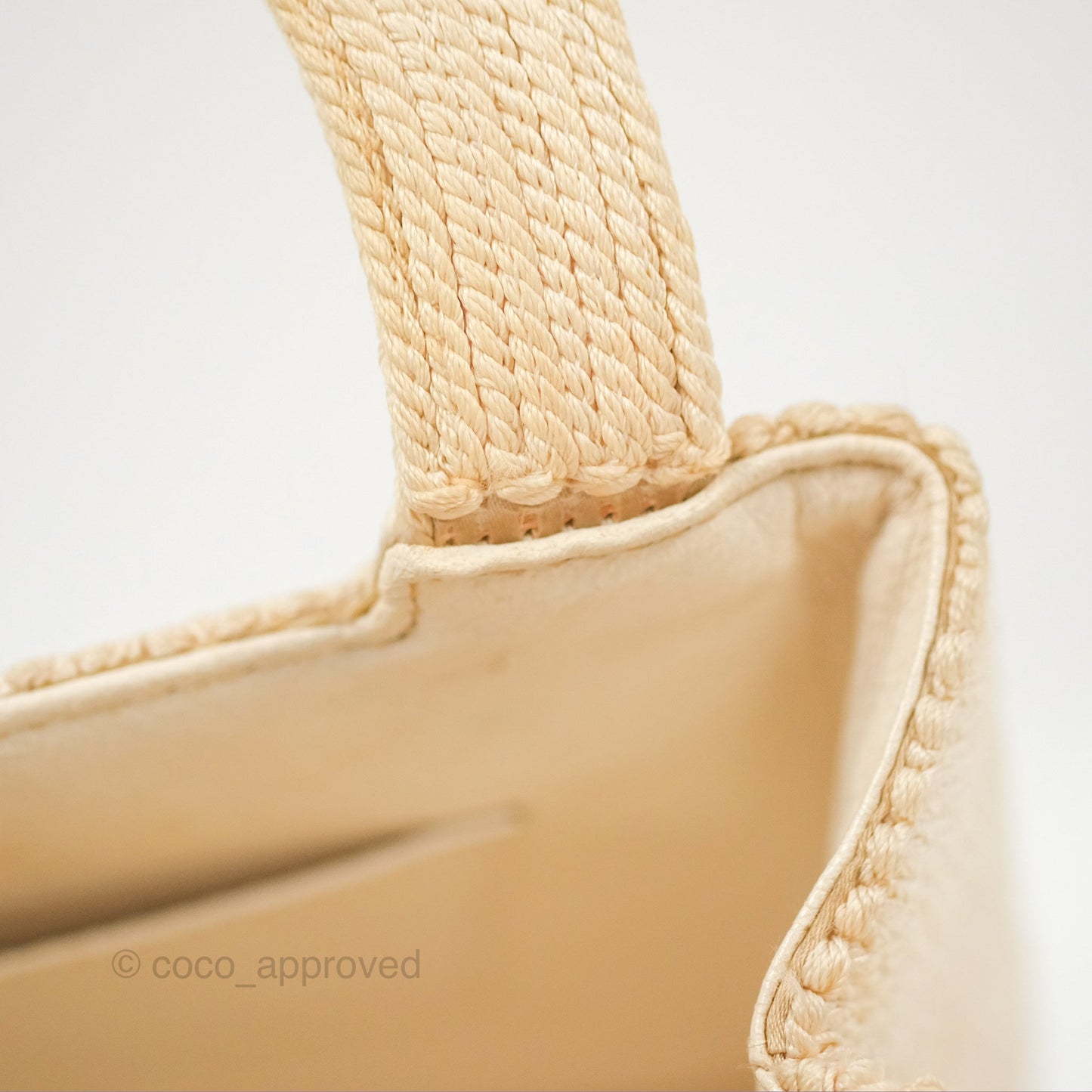 Chanel Vintage Mini Kelly Silk Rope Braided Cream Beige 24K Gold Hardware