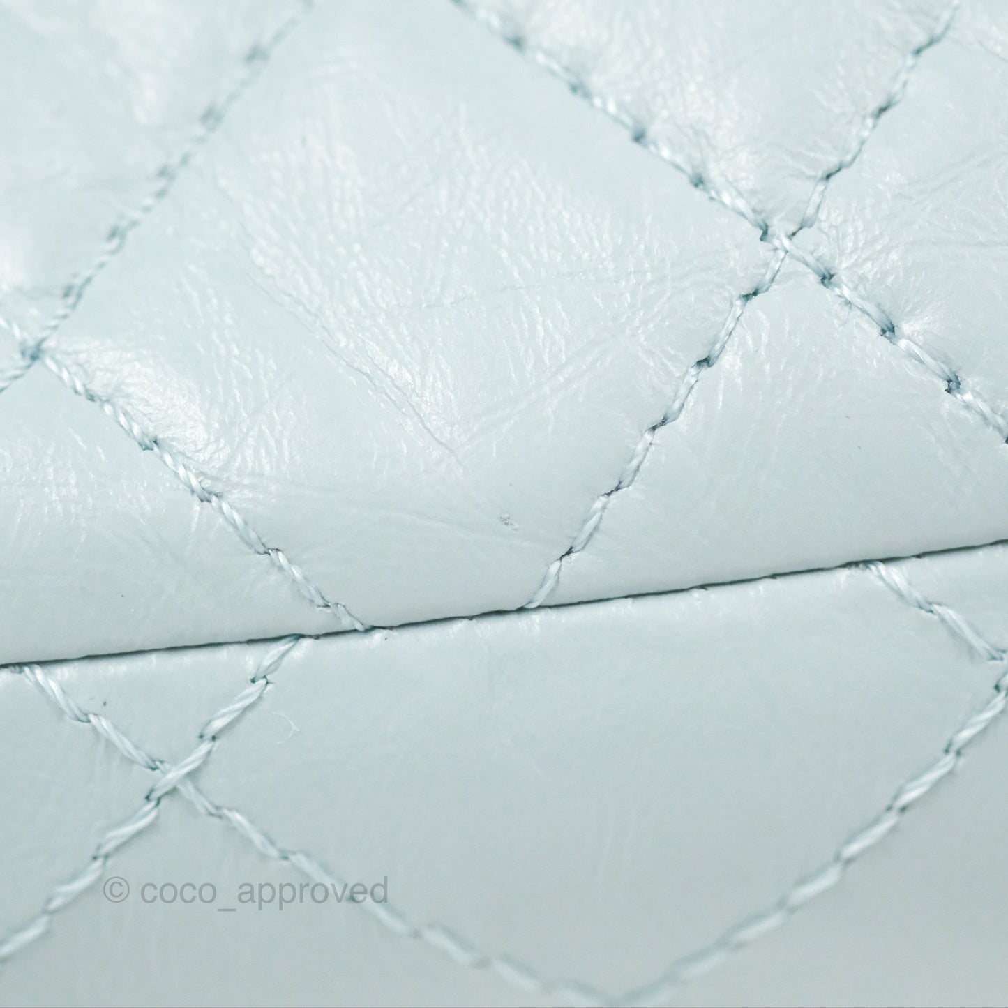 Chanel Reissue 226 Quilted Light Blue Aged Calfskin Gold Hardware