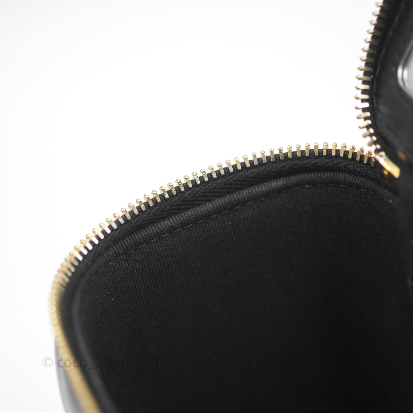 Chanel Cargo Pocket Top Handle Vanity with Chain Black Shiny Lambskin Gold Hardware 22K