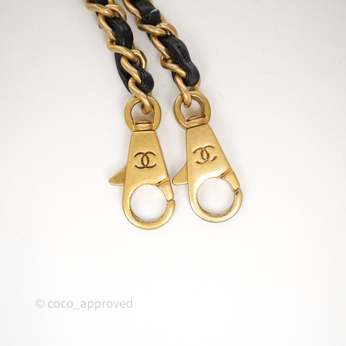 Chanel Small Coco Handle Black Caviar Aged Gold Hardware Braided Handle