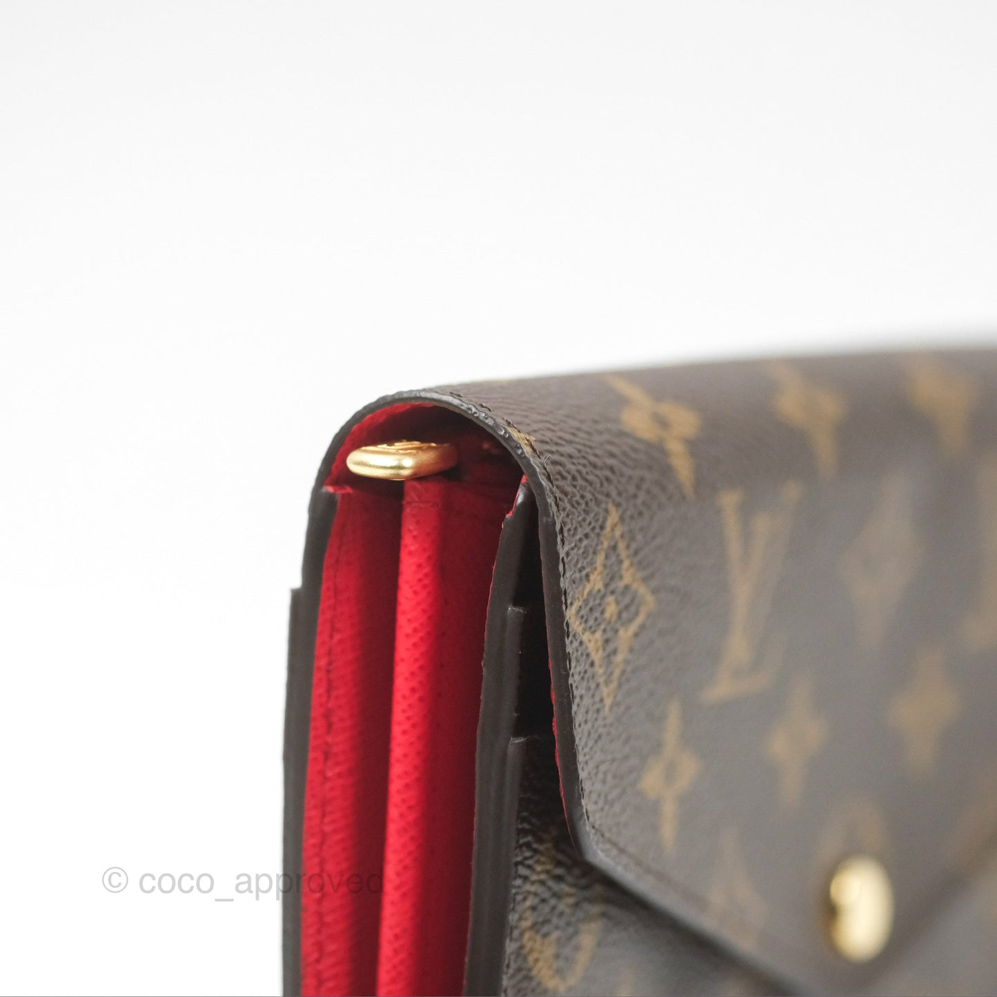 Louis Vuitton Sarah Wallet Coquelicot Red Monogram Canvas