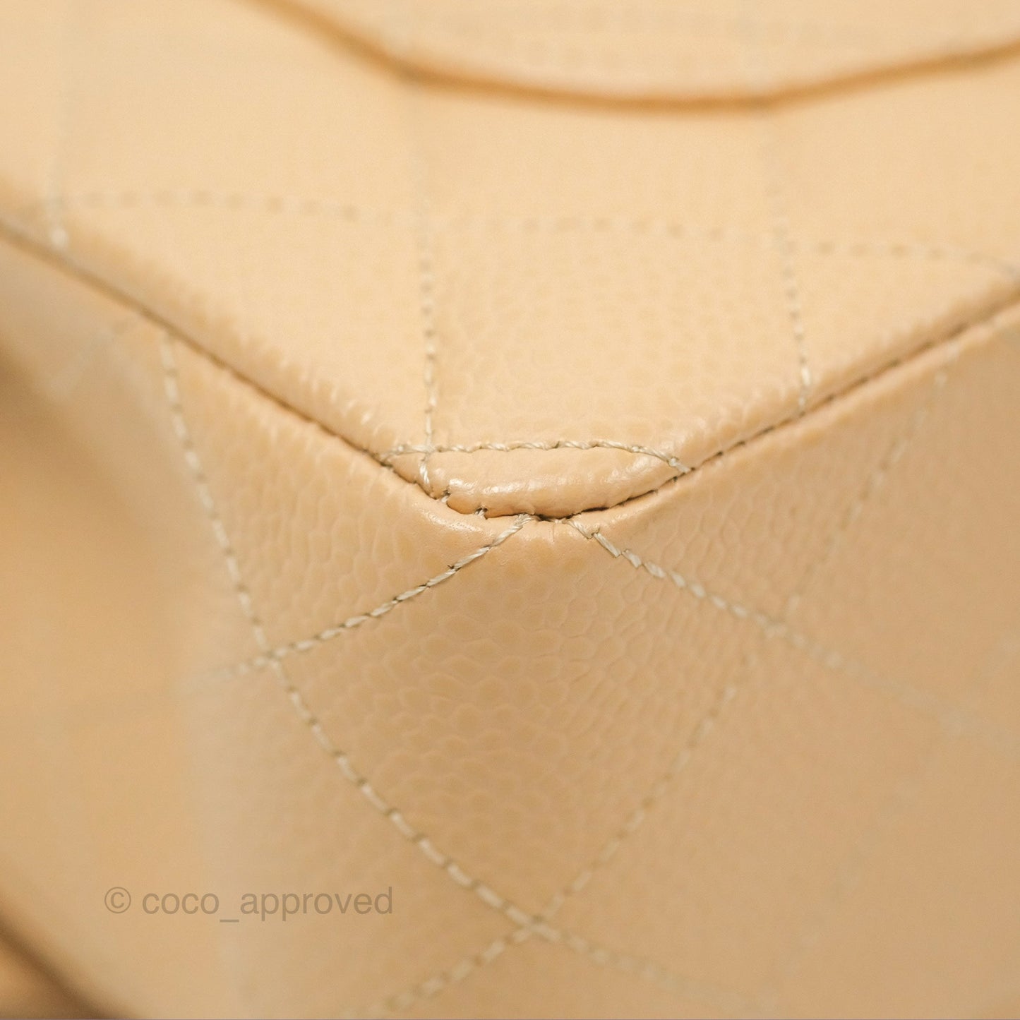 Chanel Small Quilted Classic Flap Beige Caviar Gold Hardware
