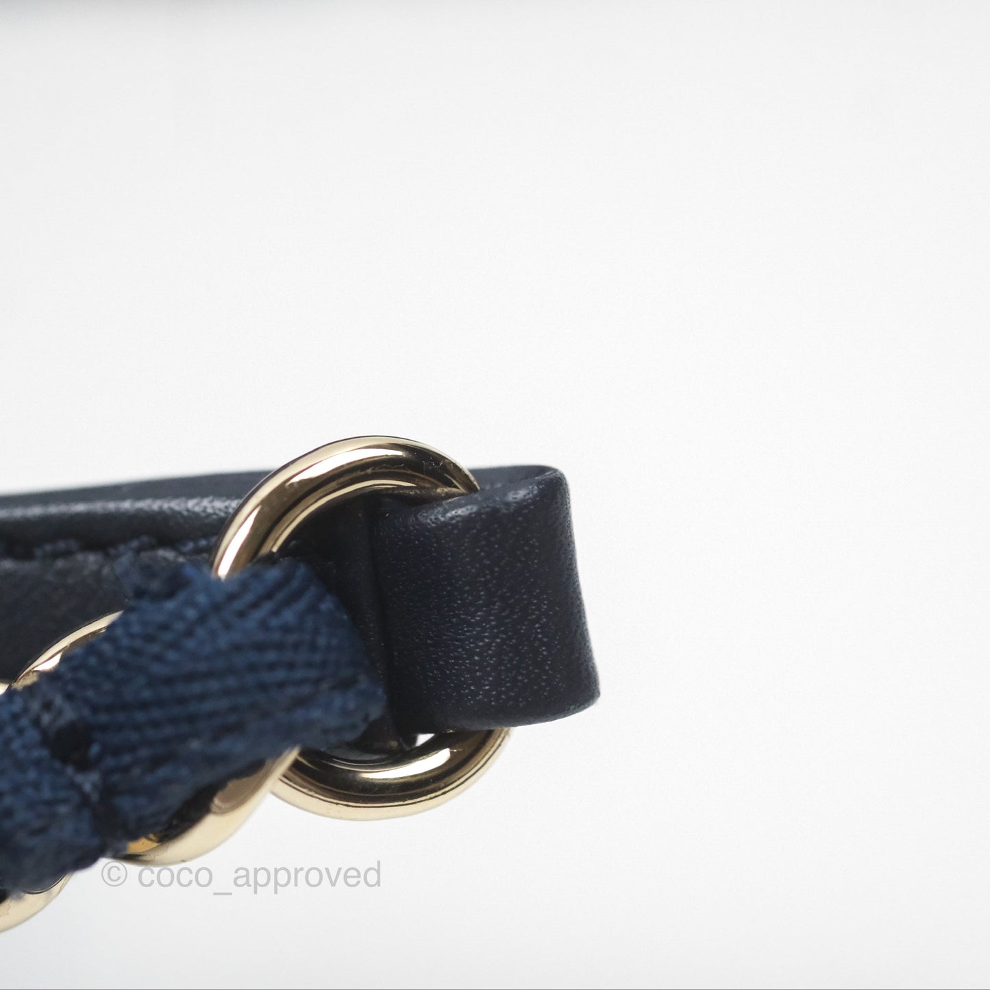 Chanel Medium Deauville Navy Canvas Gold Hardware