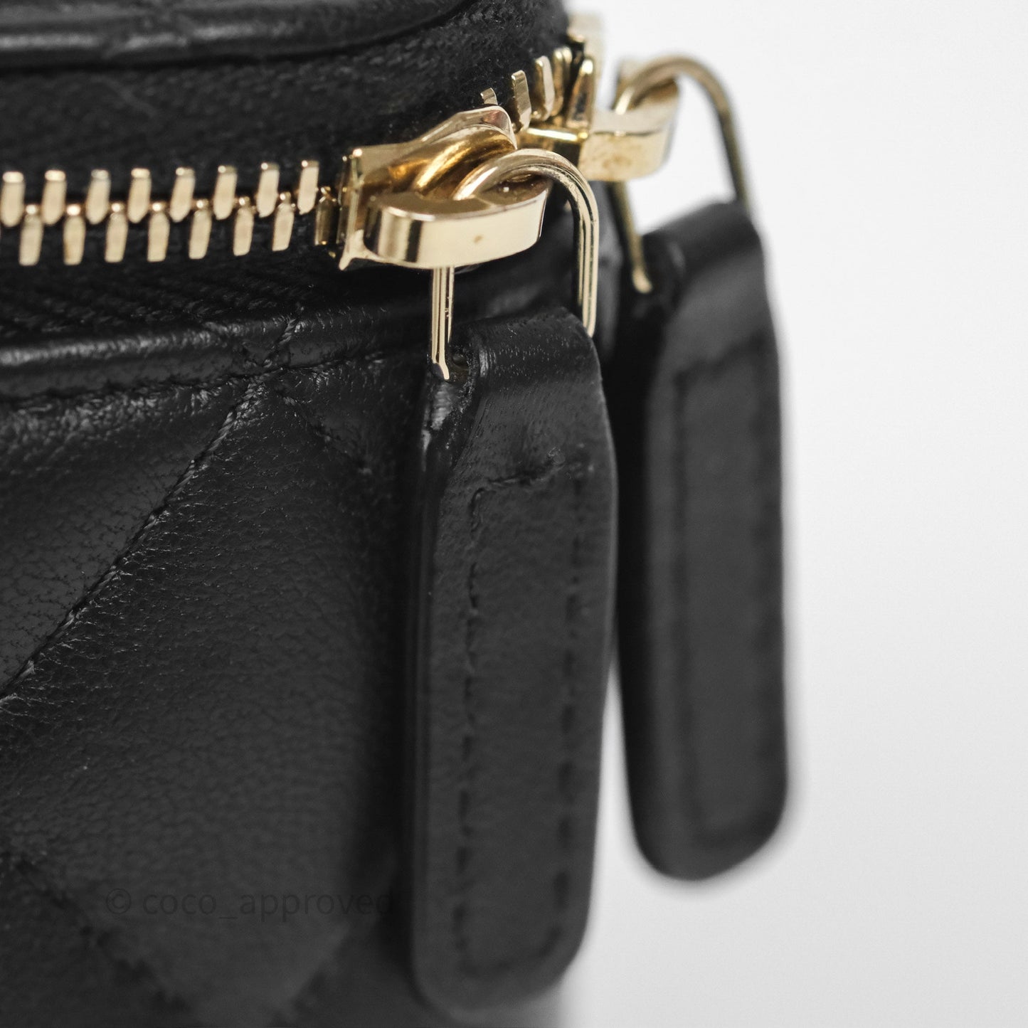 Chanel Mini Ball Crush Vanity With Chain Black Lambskin Gold Hardware