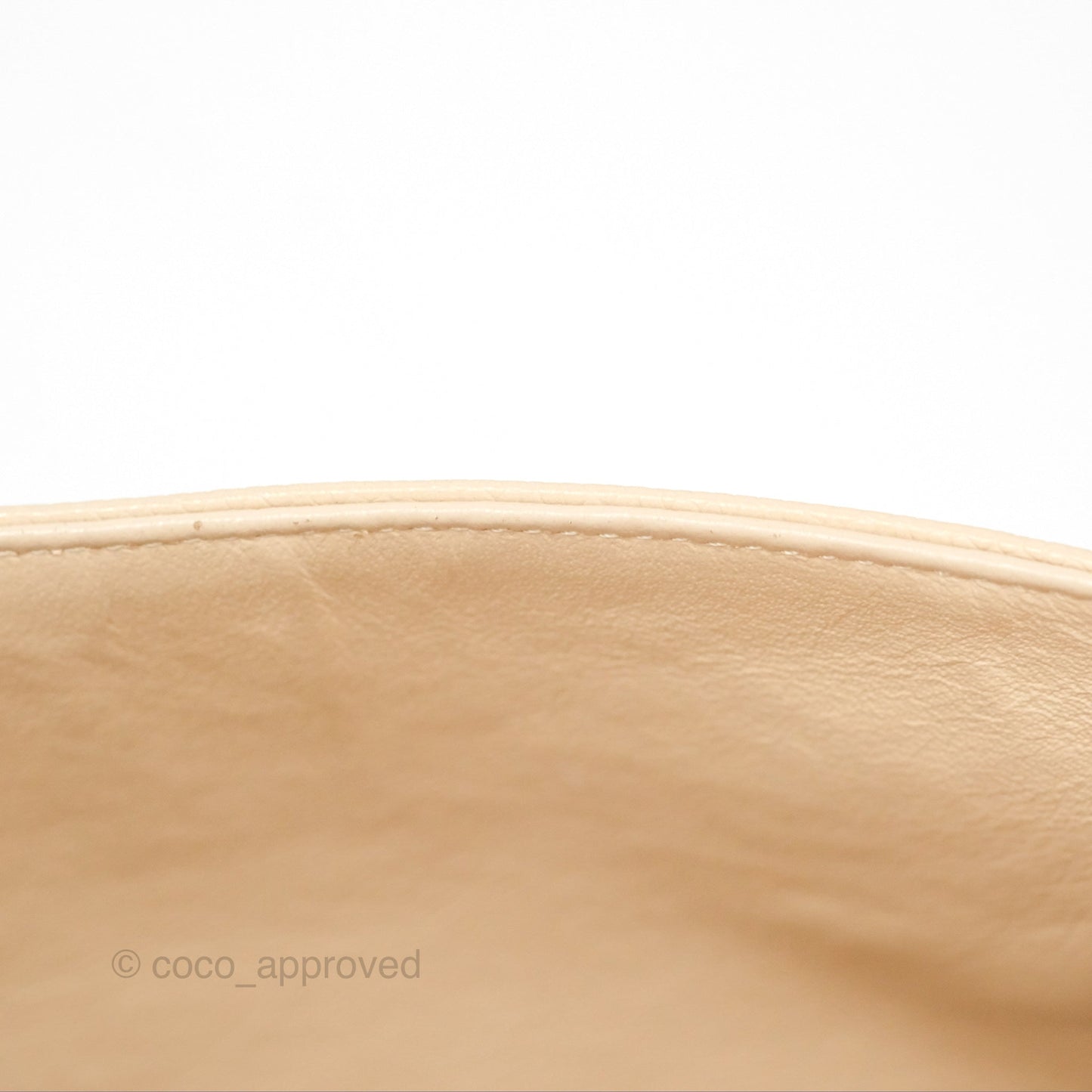 Chanel Classic M/L Medium Flap Quilted Beige Caviar Gold Hardware