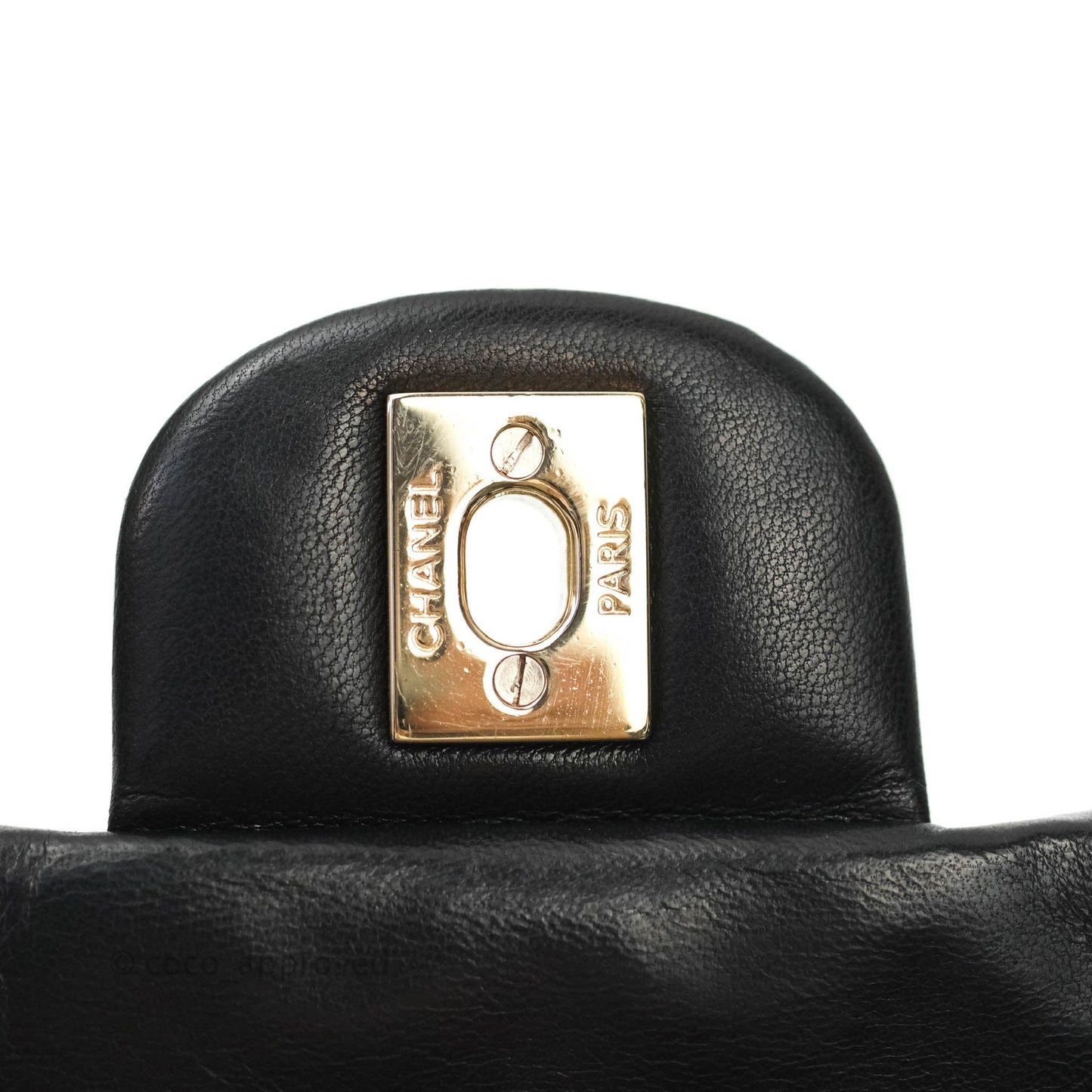 Chanel Classic M/L Medium Quilted Black Flap With Valentines Charms Lambskin Gold Hardware