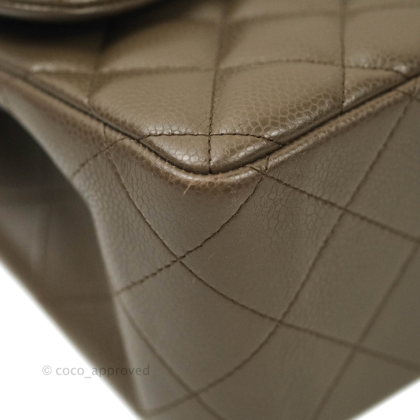 Chanel Jumbo Double Flap Taupe Caviar Silver Hardware⁣⁣
