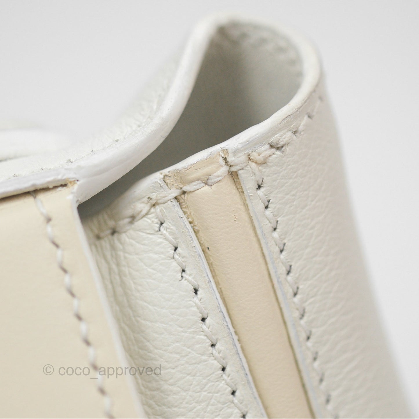 Hermès 24/24 21 Mini Blanc 01/ Nata I2 Evercolor/ Swift Palladium Hardware