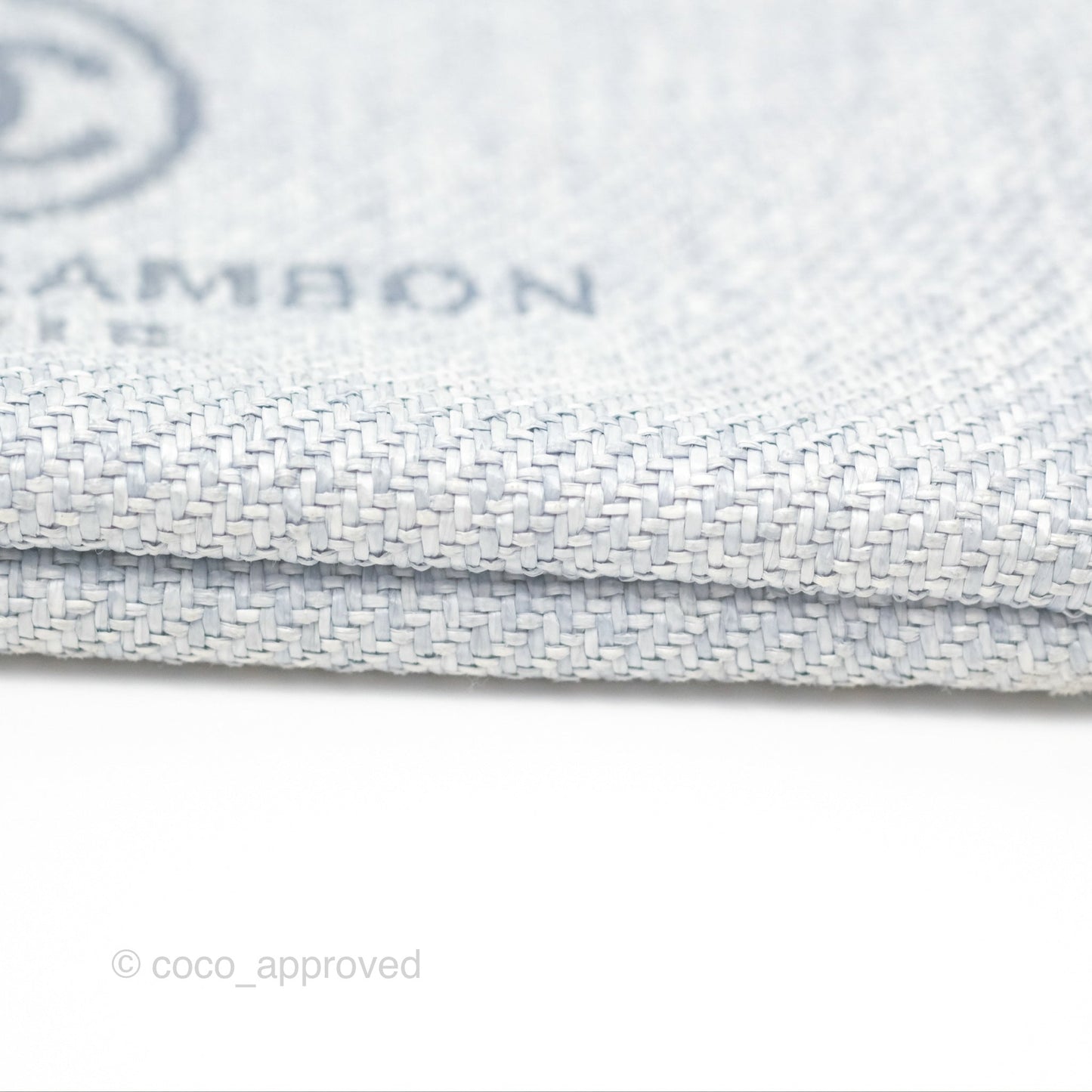Chanel Deauville Clutch Light Blue Raffia