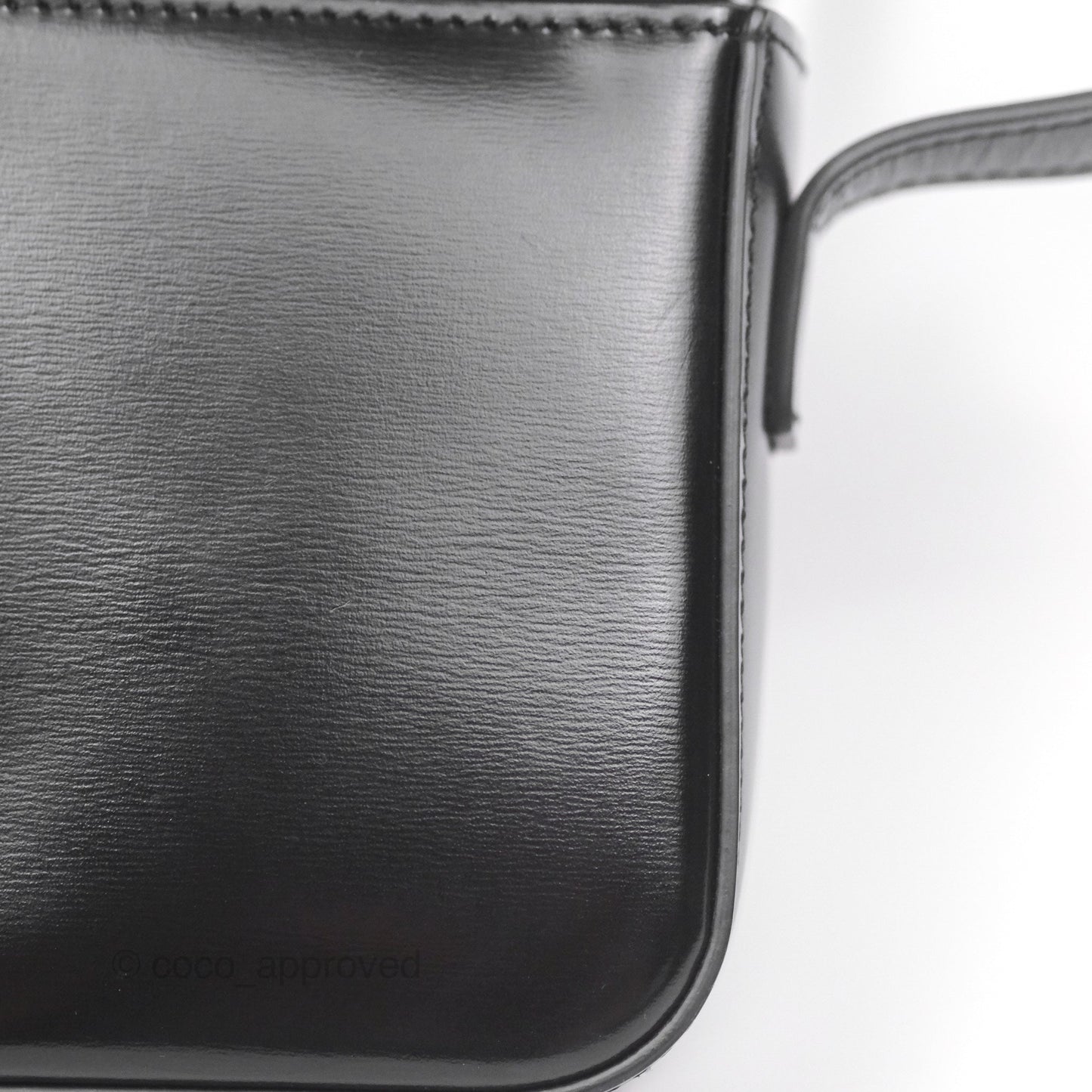 Celine Triomphe Shoulder Bag Black Calfskin