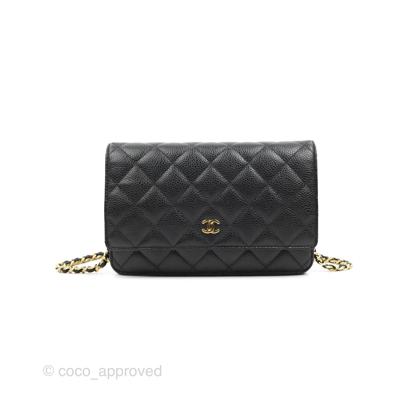Chanel Quilted Classic WOC Black Caviar Gold Hardware