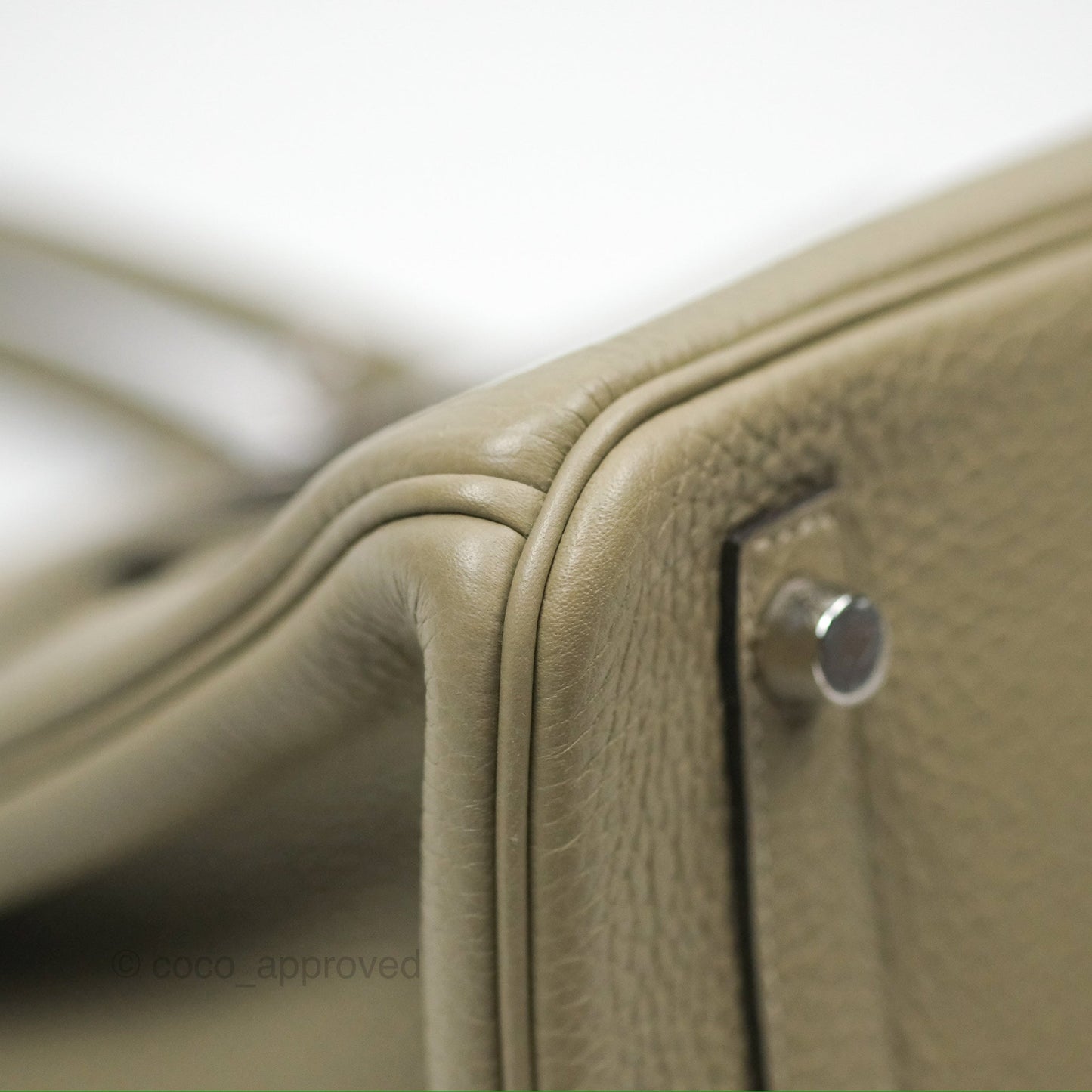 Hermès Retourne Birkin 30 Sauge Clemence Palladium Hardware