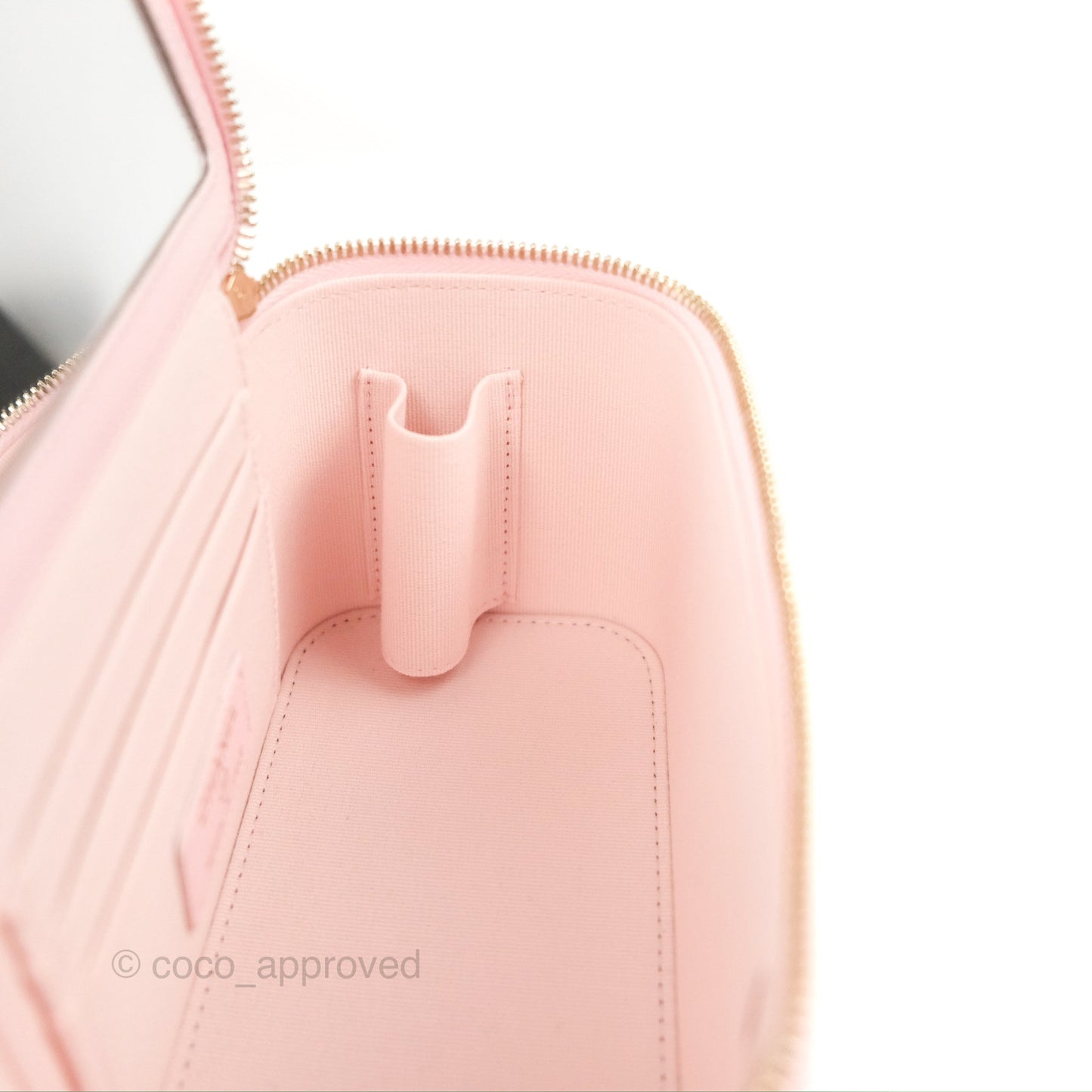 Chanel Vanity Rectangular Top Handle Pink Lambskin Gold Hardware