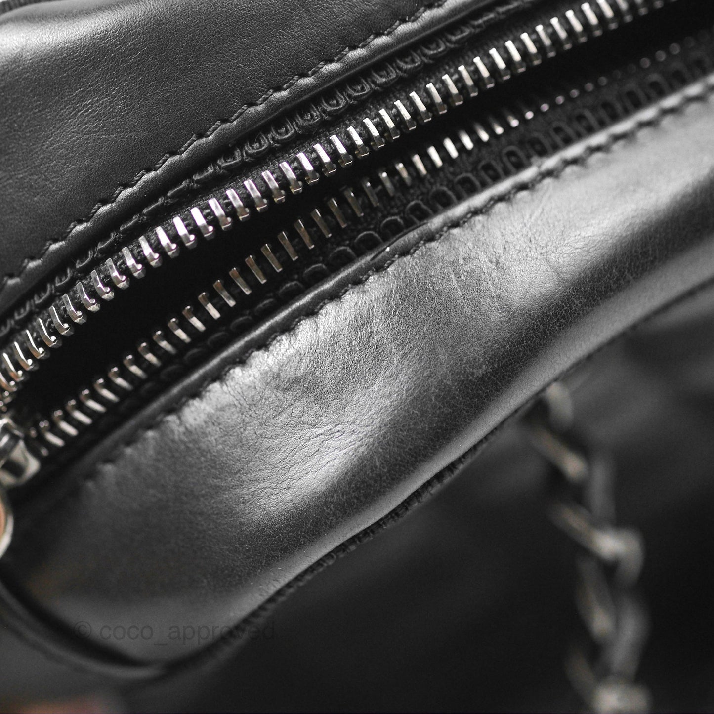 Chanel Large Ballerine Camera Case Black Calfskin Ruthenium Hardware