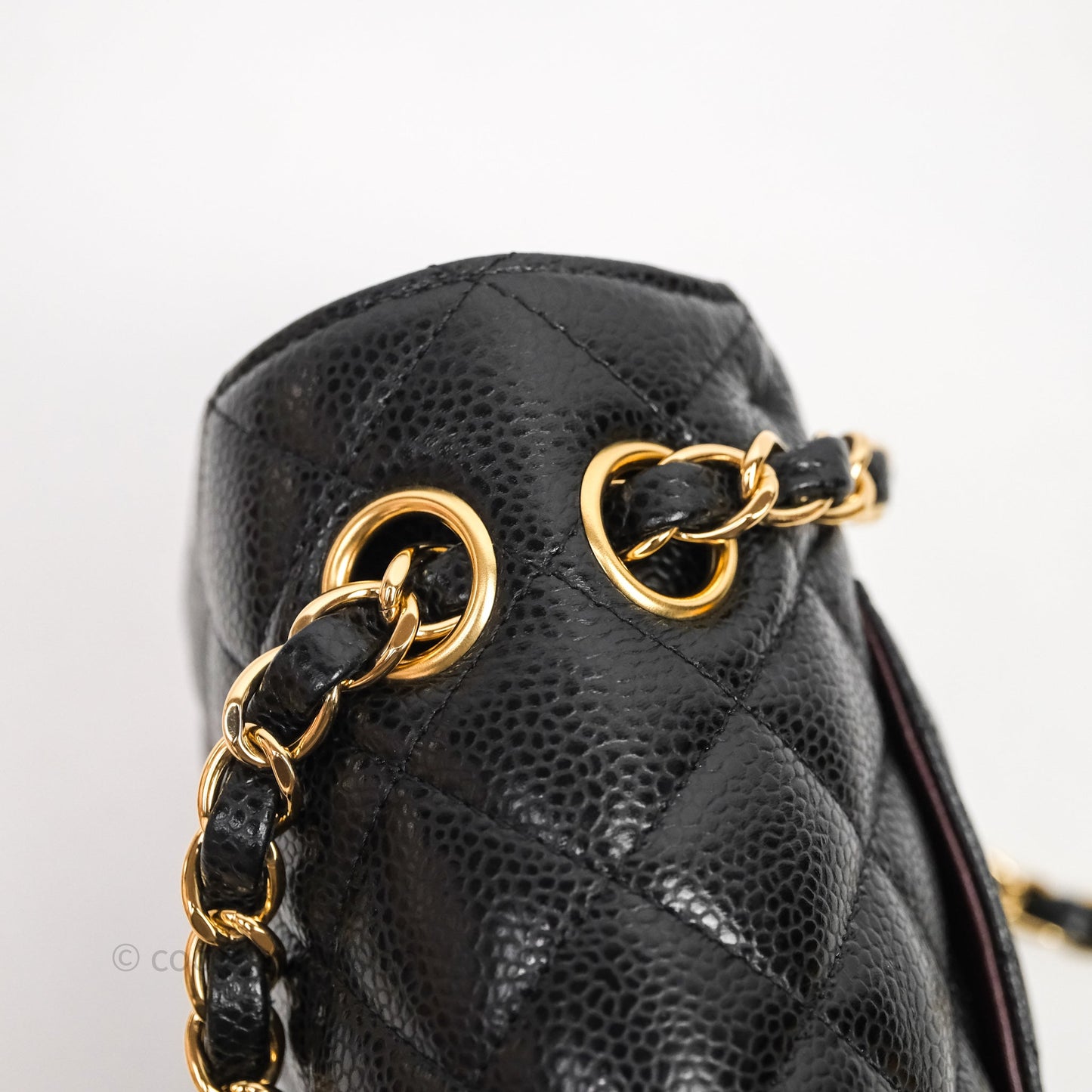 Chanel Small Classic Flap Quilted Black Caviar Gold Hardware