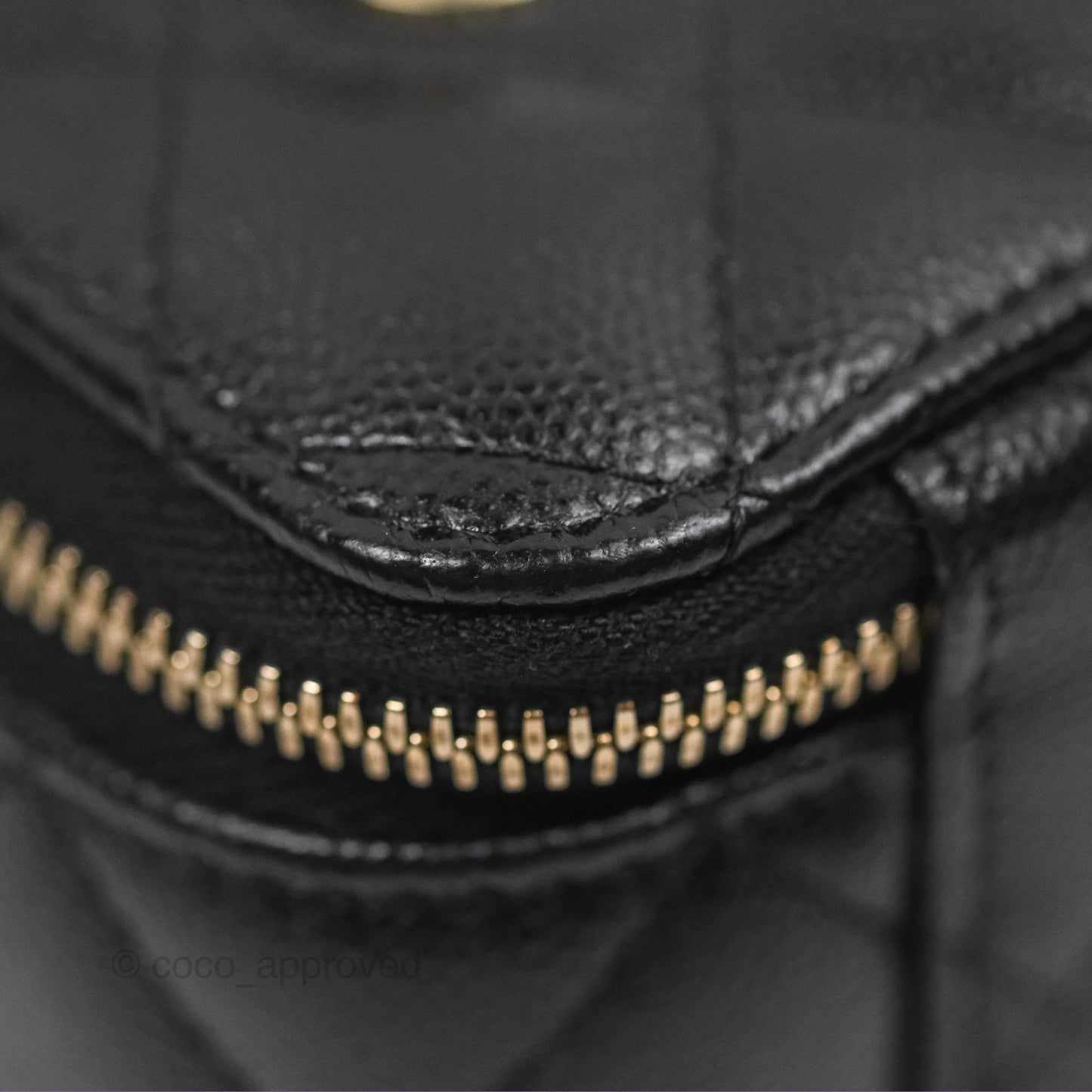 Chanel Vanity Rectangular Black Caviar Gold Hardware