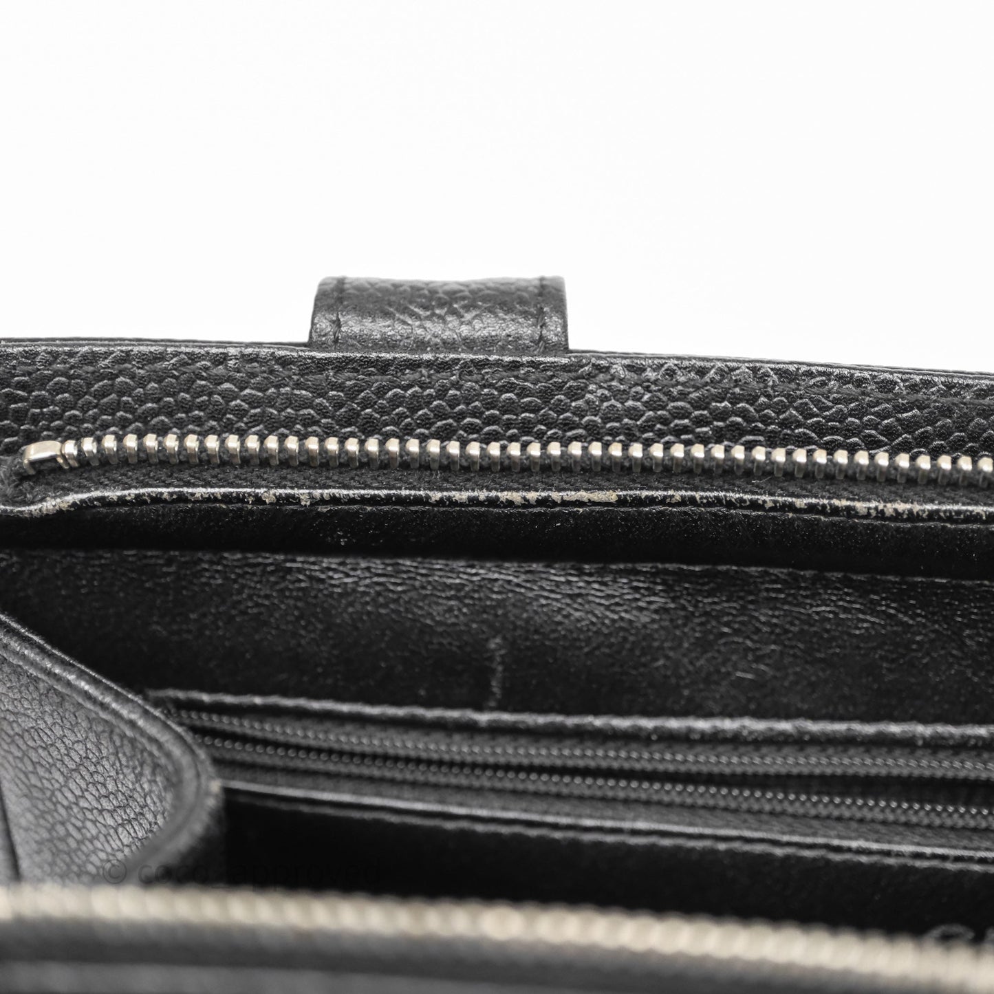 Chanel Vintage Tote Bag Black Caviar Silver Hardware