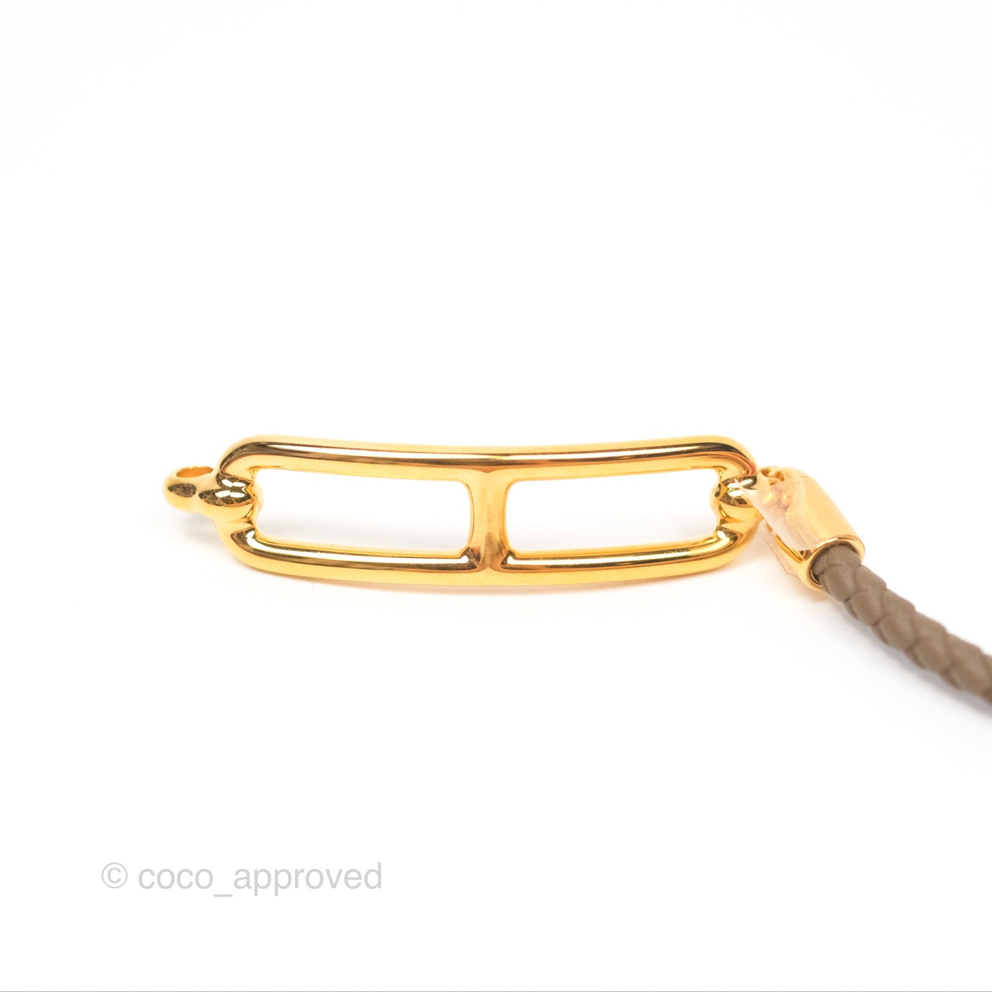 Hermès Roulis Double Tour Bracelet Etoupe Gold Hardware