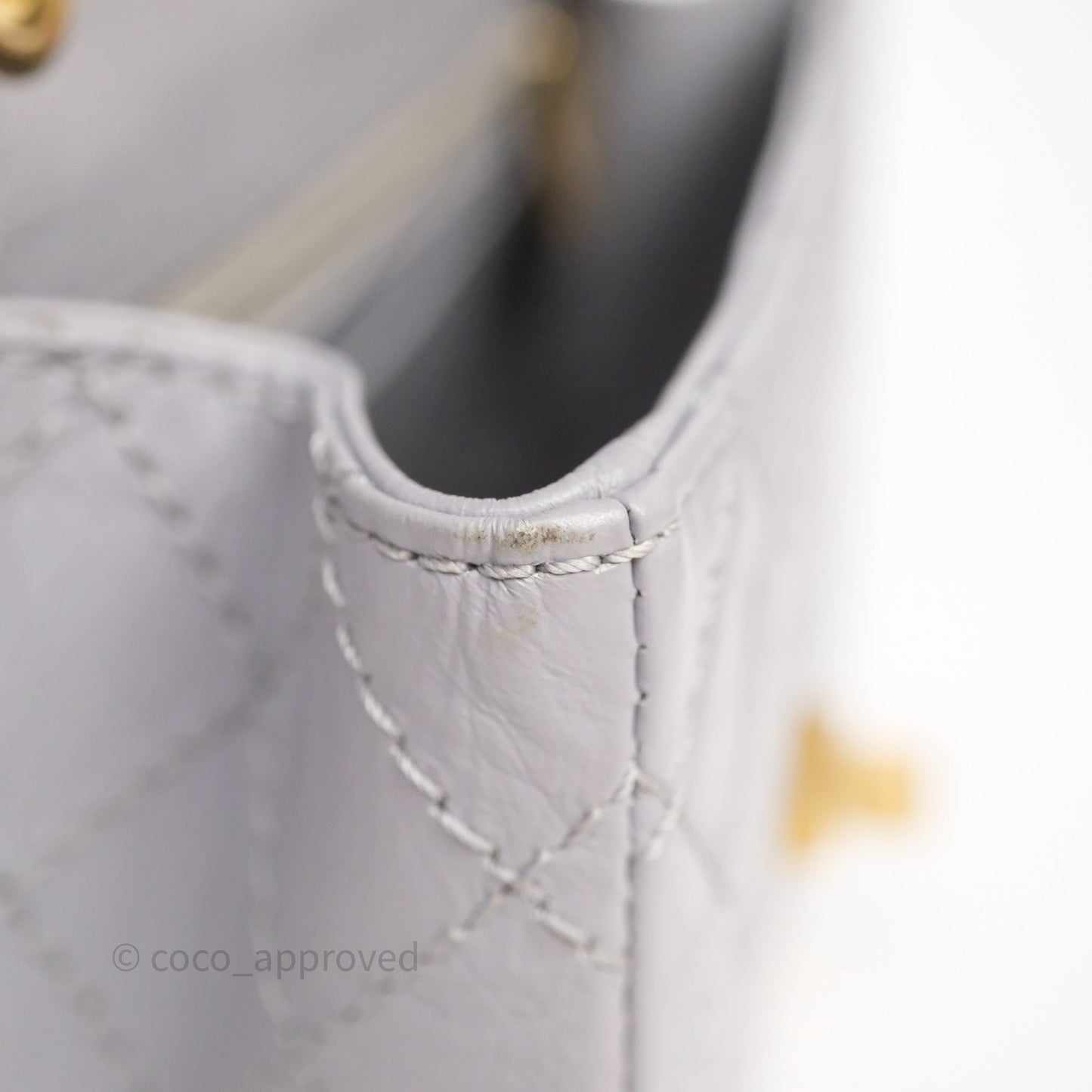 Chanel Mini Reissue 224 Grey Aged Calfskin Aged Gold Hardware