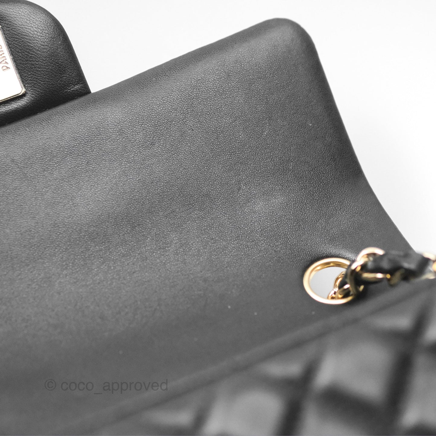 Chanel Mini Rectangular Quilted Black Lambskin Gold Hardware