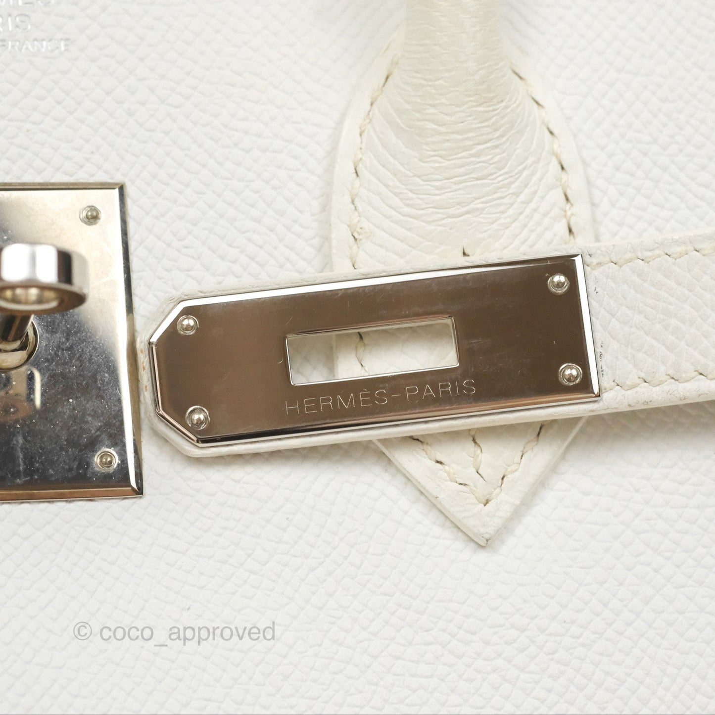 Hermès Birkin 30 Retourne White Epsom Palladium Hardware