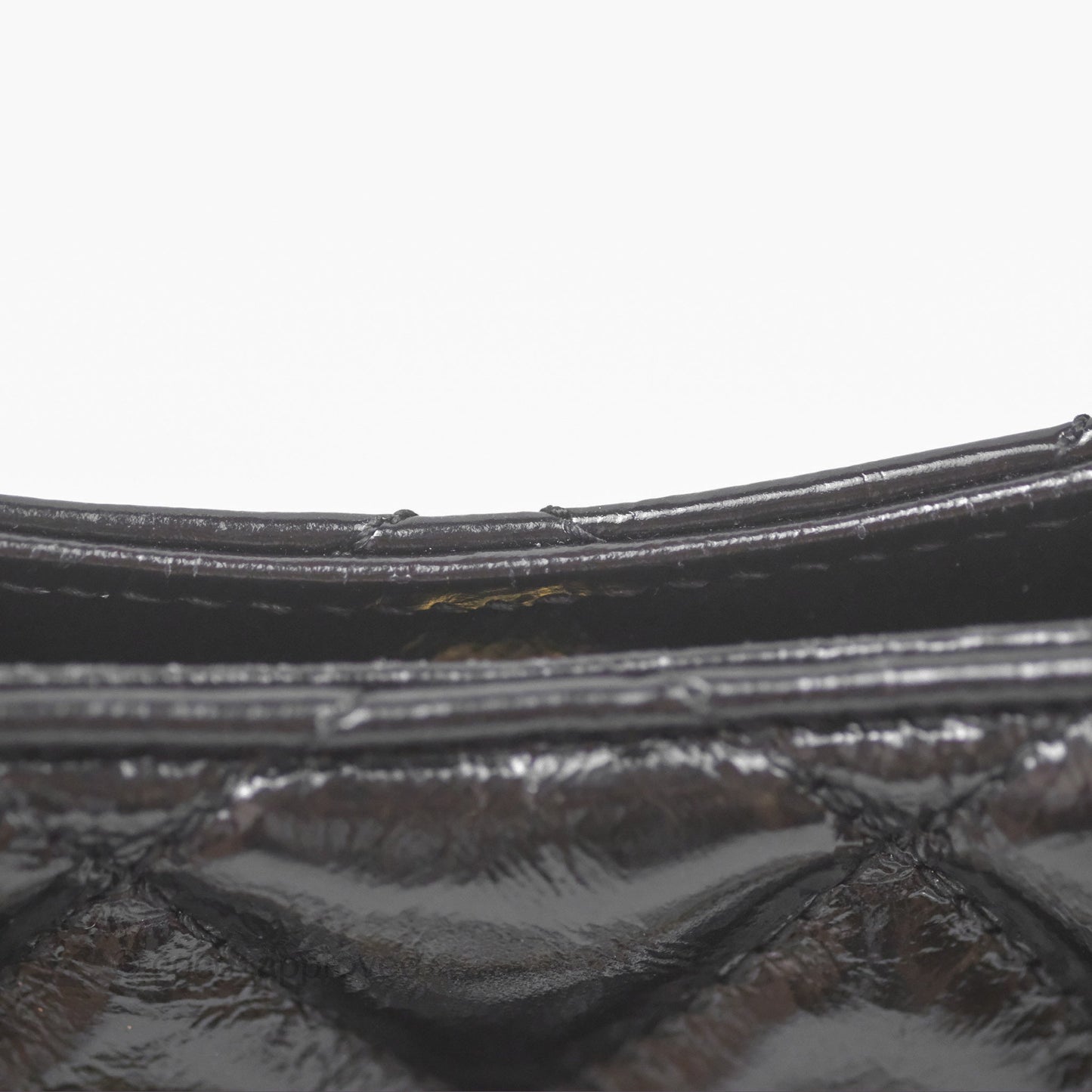 Chanel Medium Quilted Wavy CC Hobo Black Patent Aged Gold Hardware
